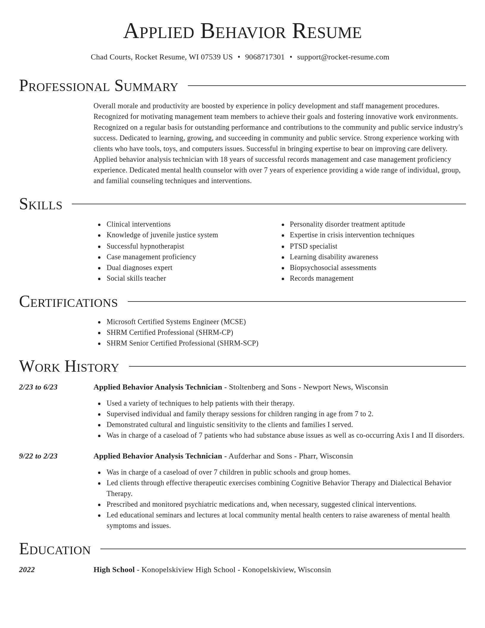 Director resume template