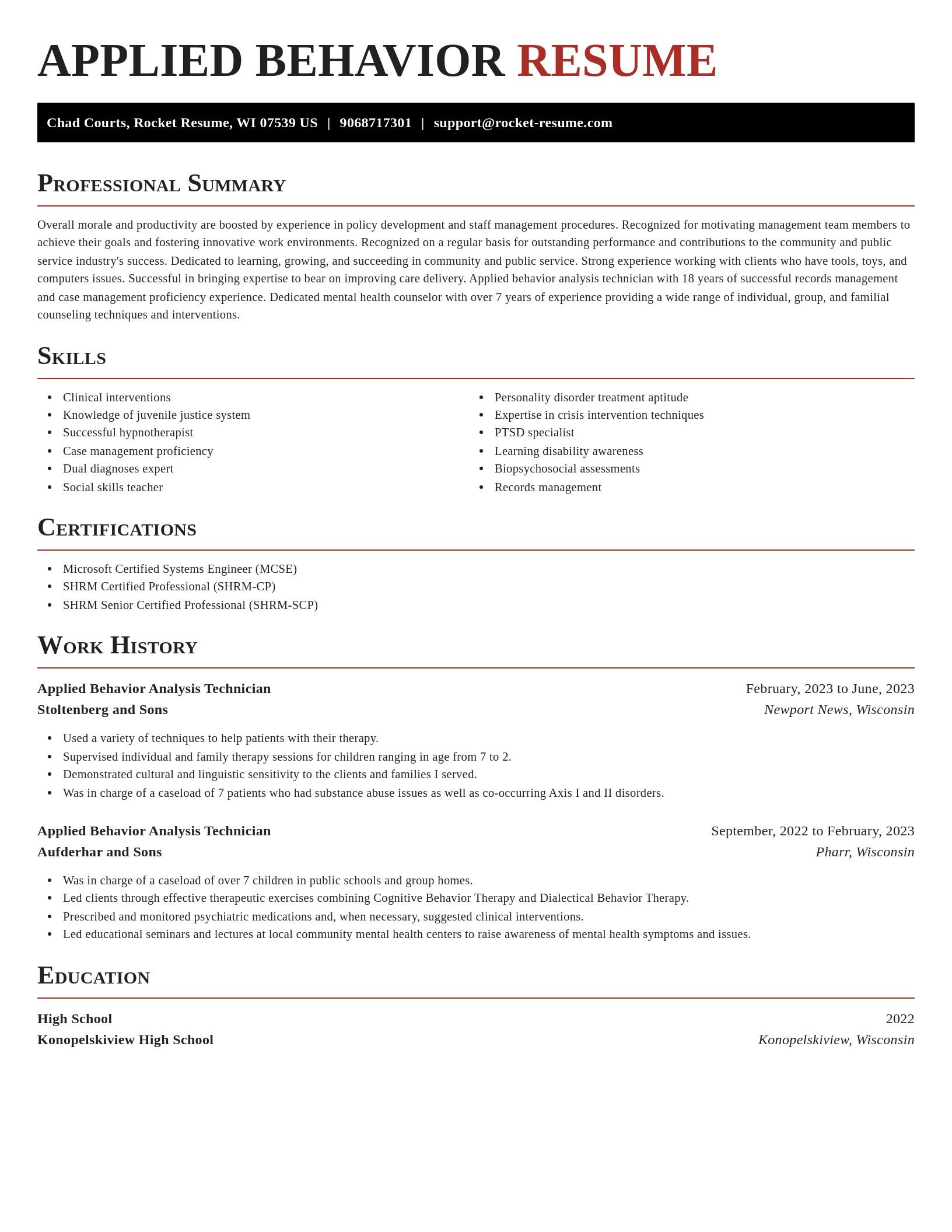 Exquisite resume template