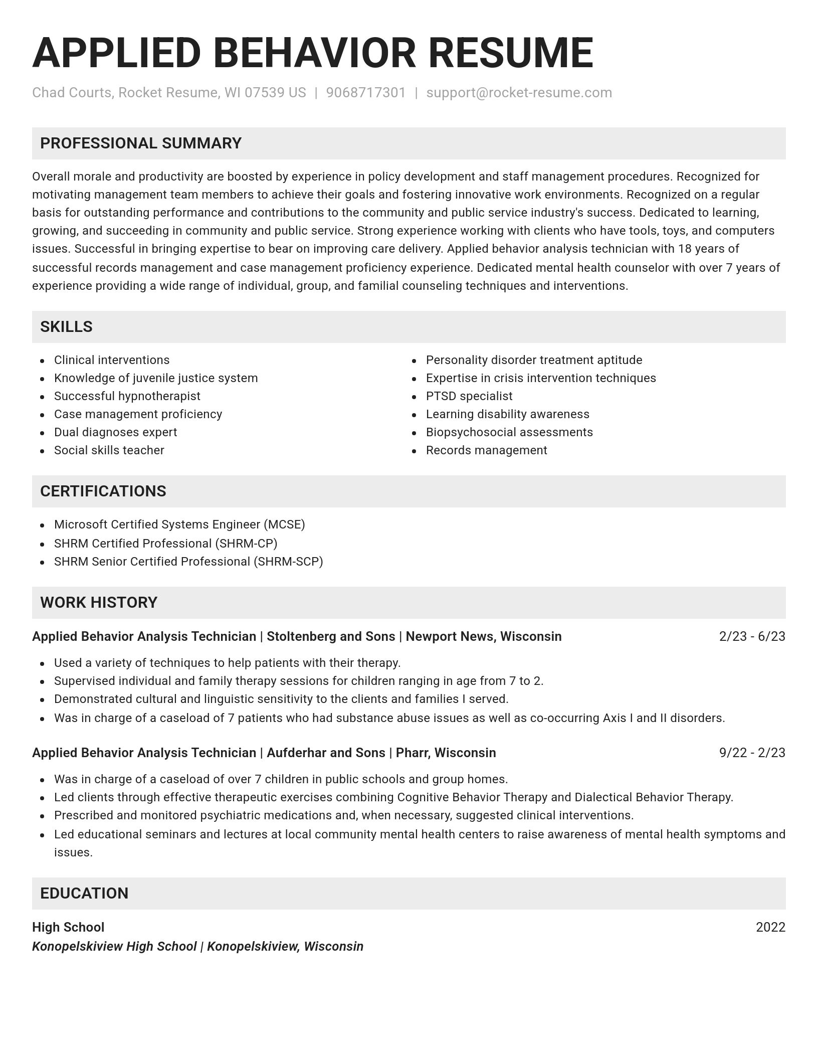 Genius resume template