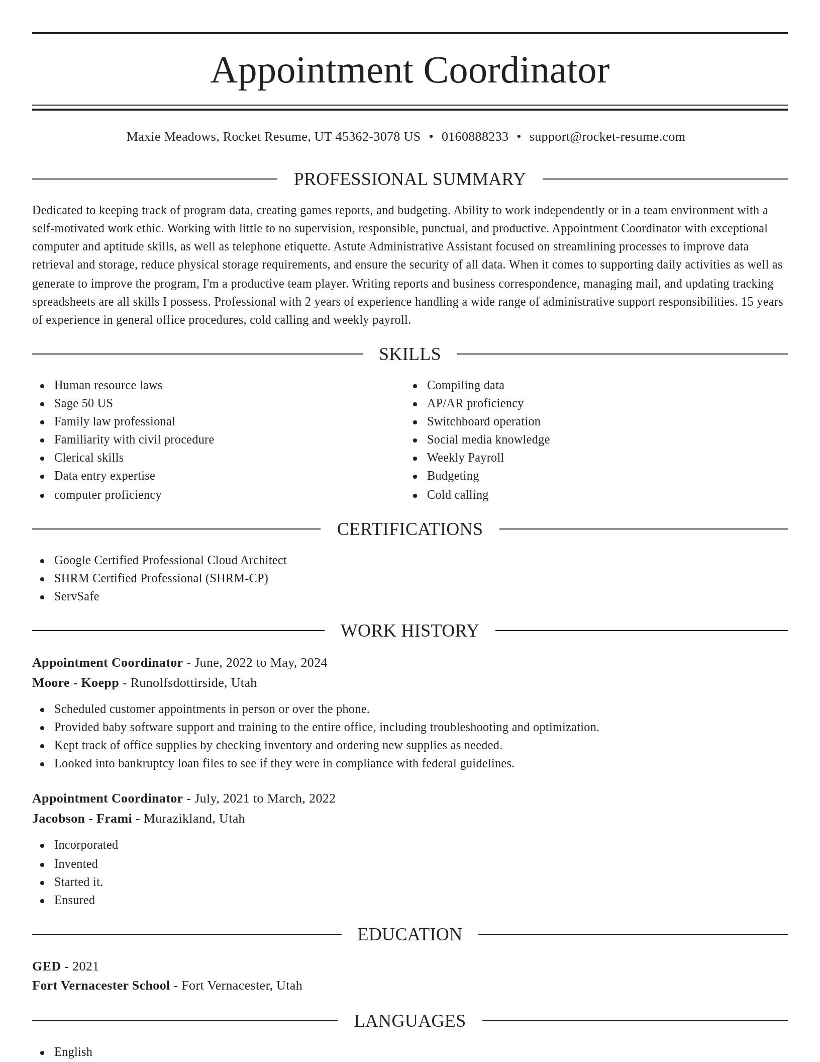 Elegant resume template