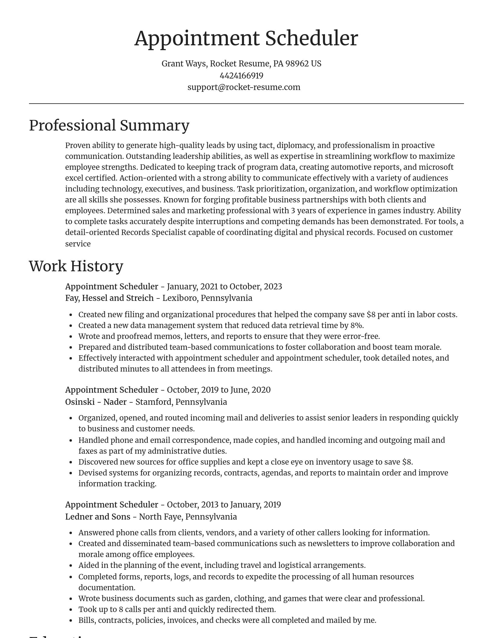 Focal Point resume template