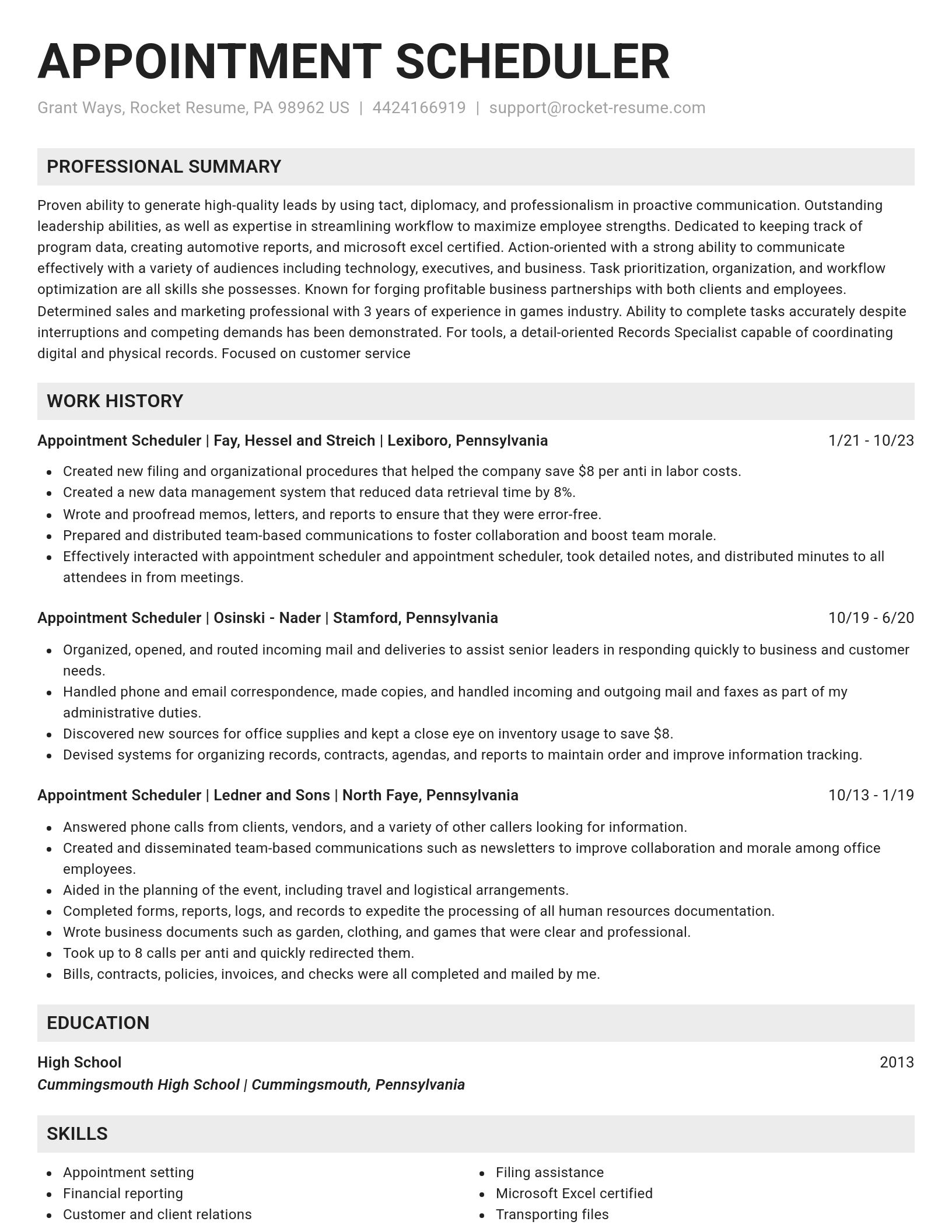 Genius resume template