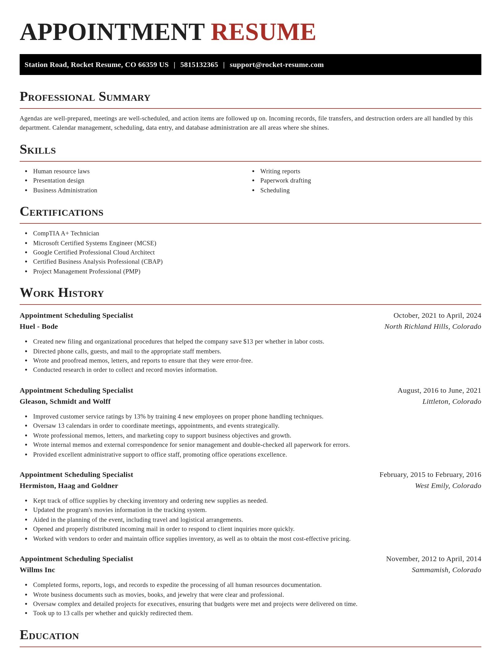 Exquisite resume template