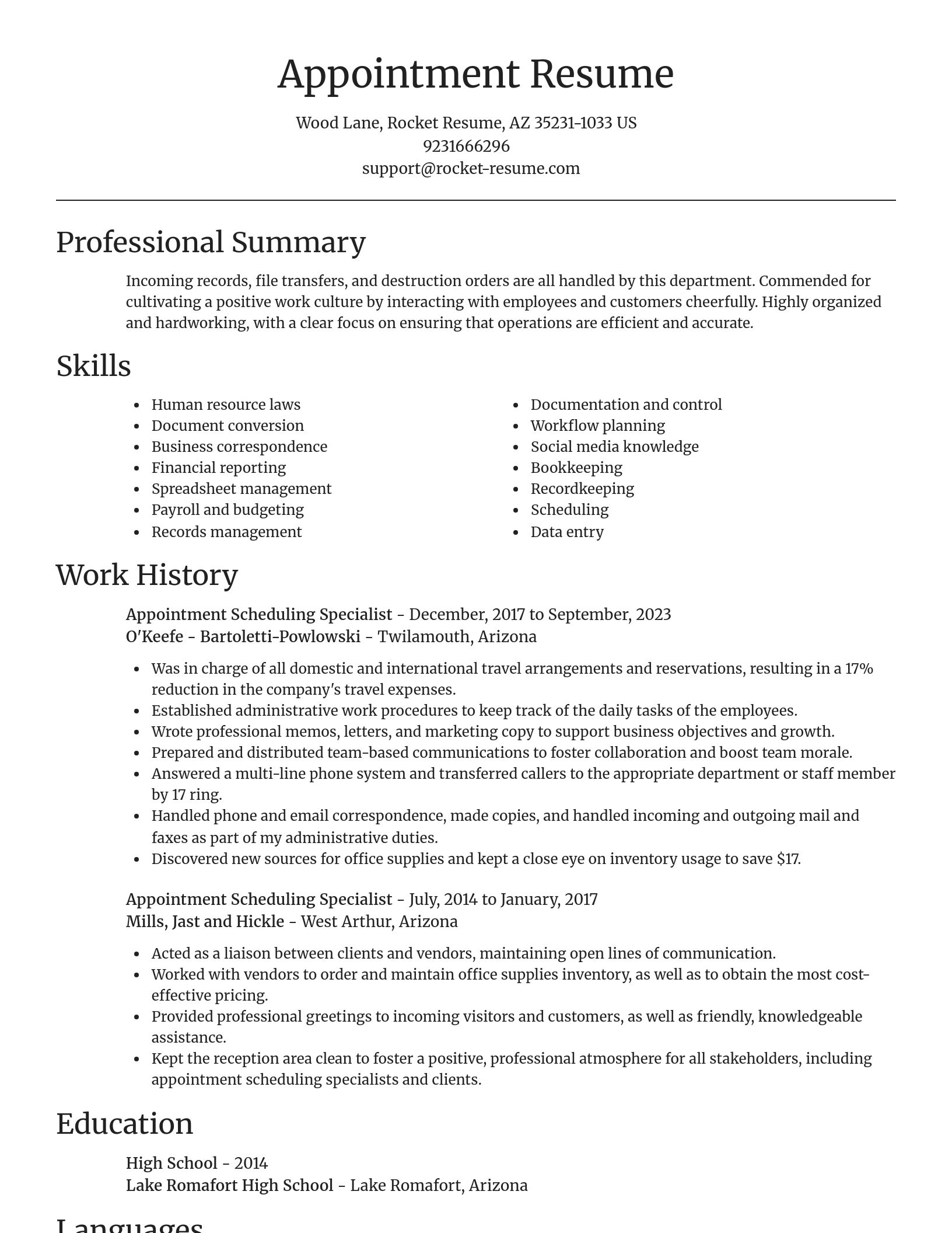 Focal Point resume template