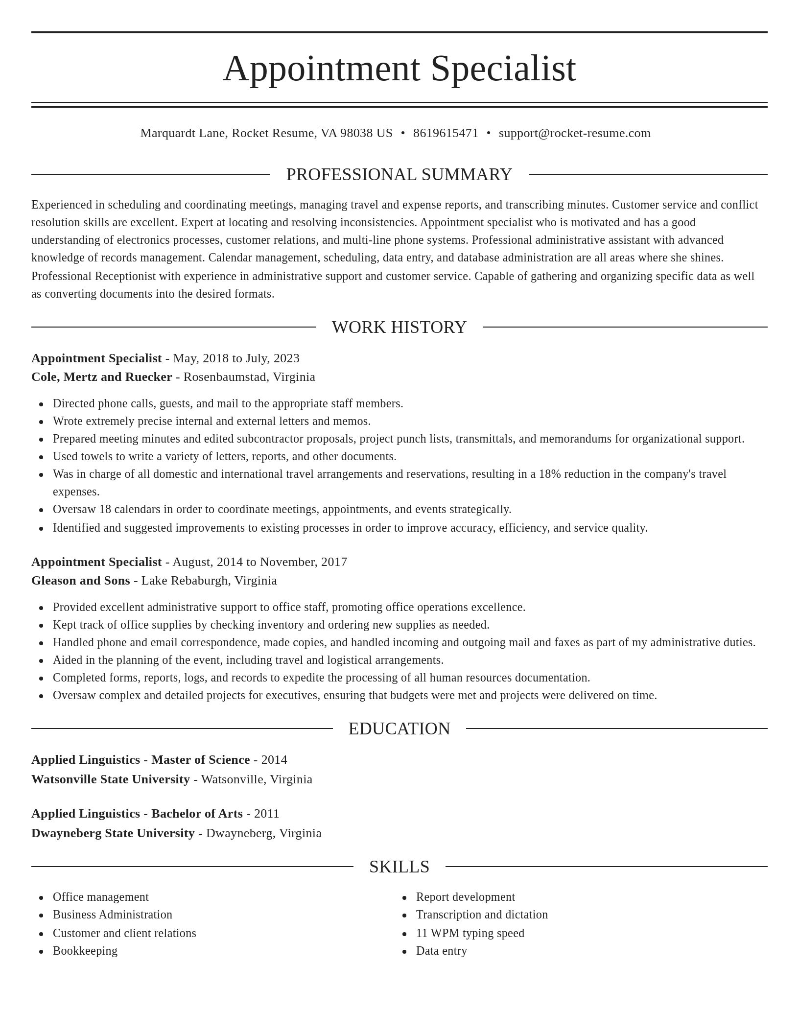 Elegant resume template