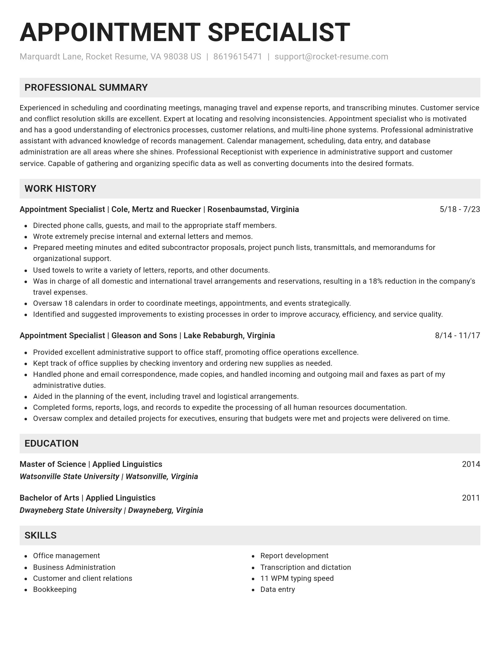 Genius resume template
