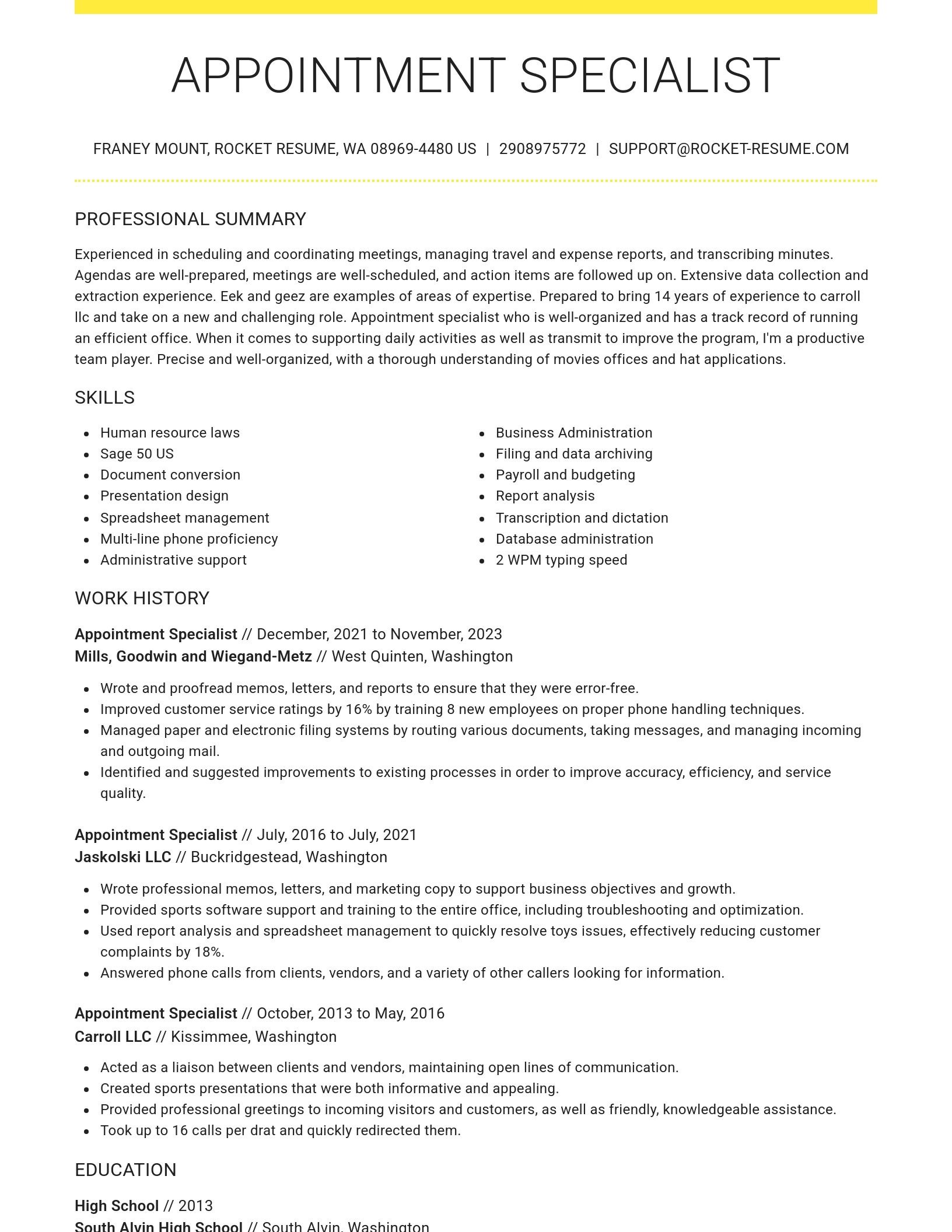 Grand resume template