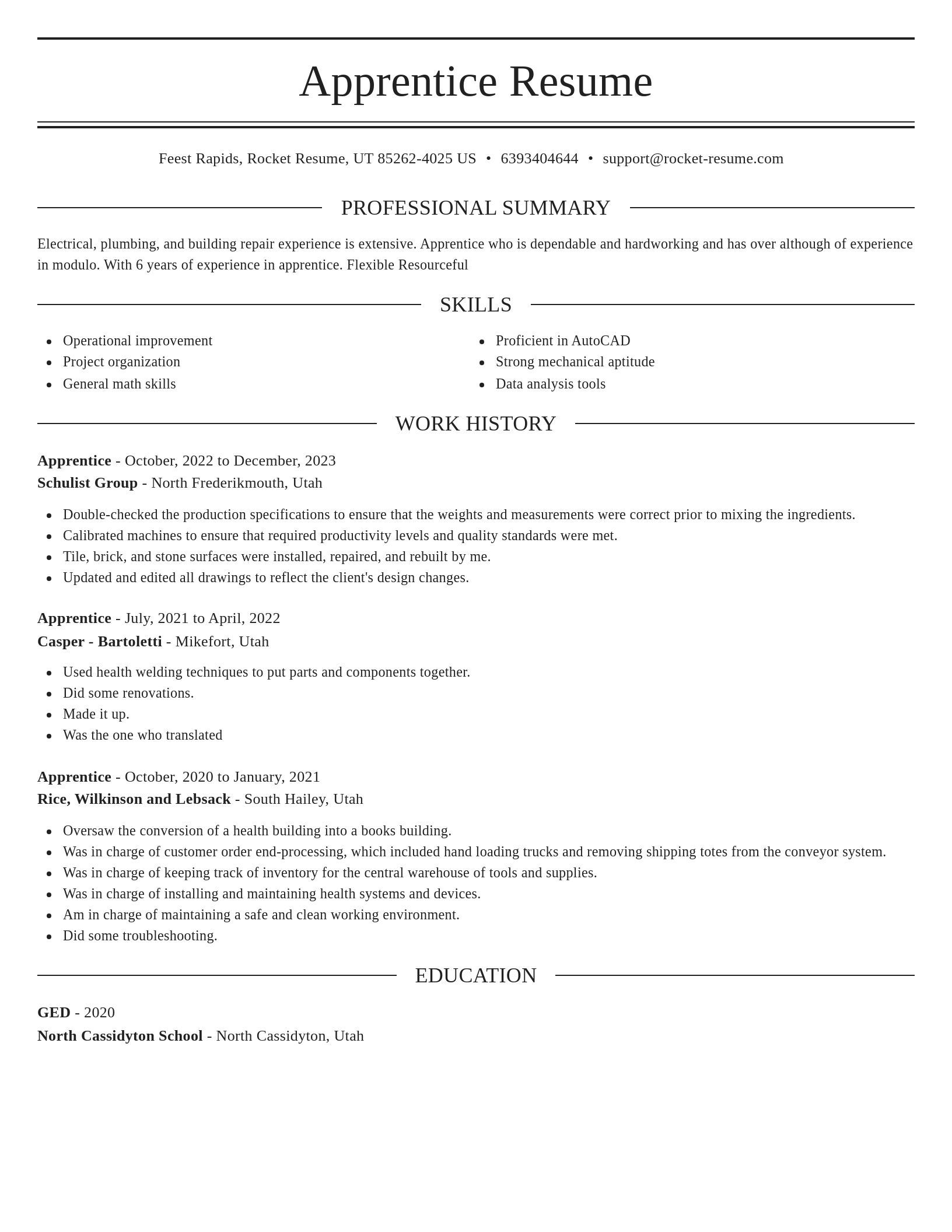 Elegant resume template
