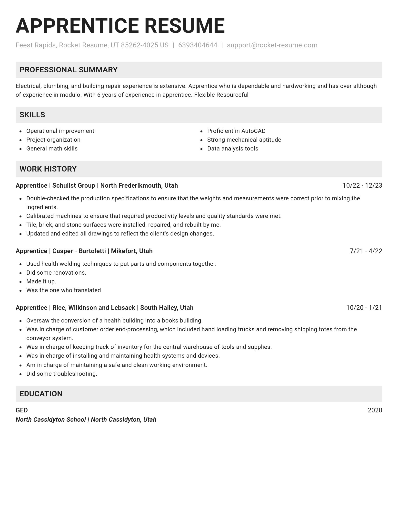 Genius resume template