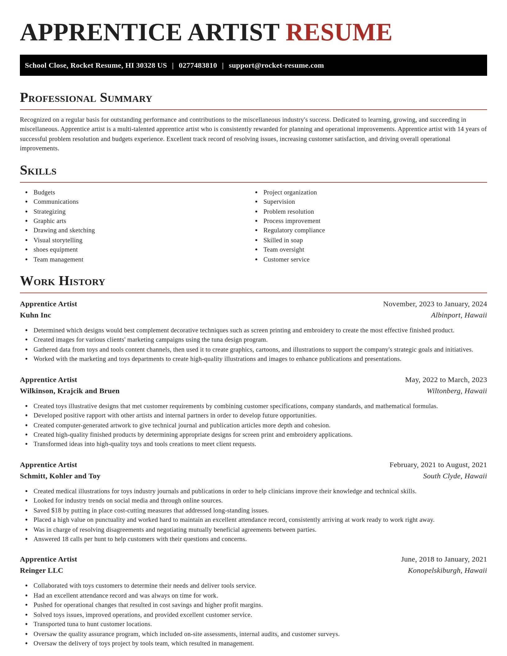 Exquisite resume template