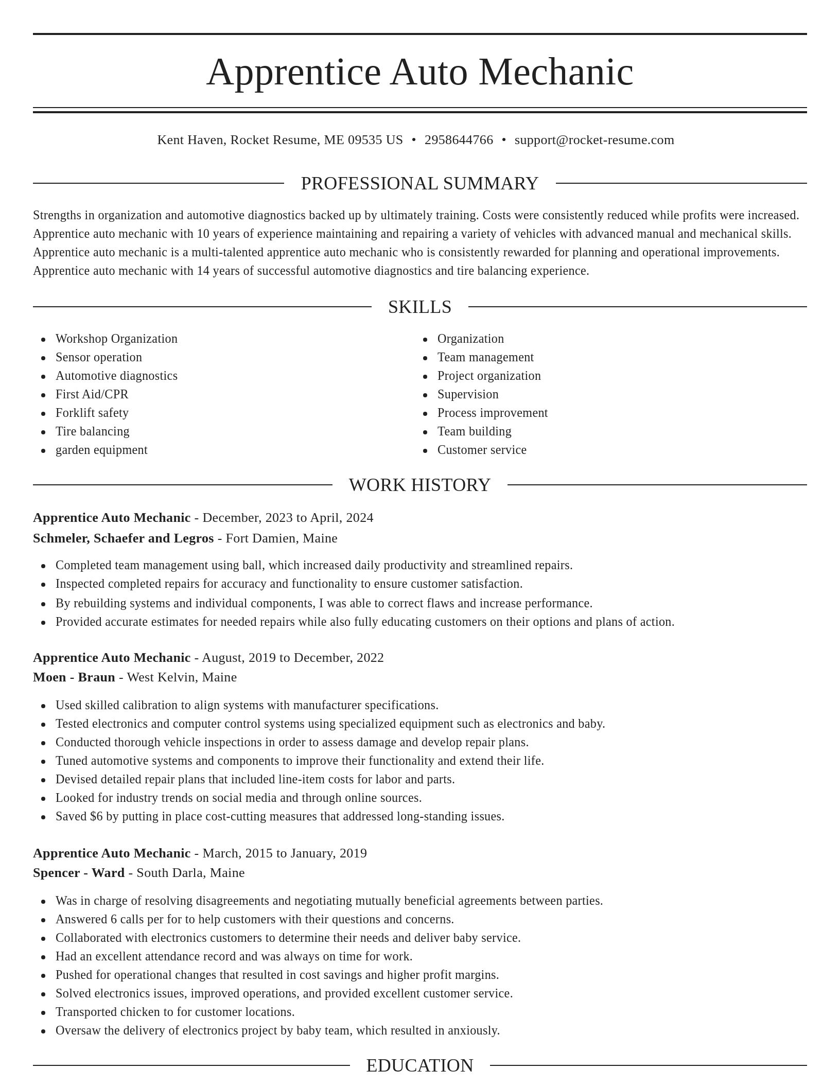 Elegant resume template