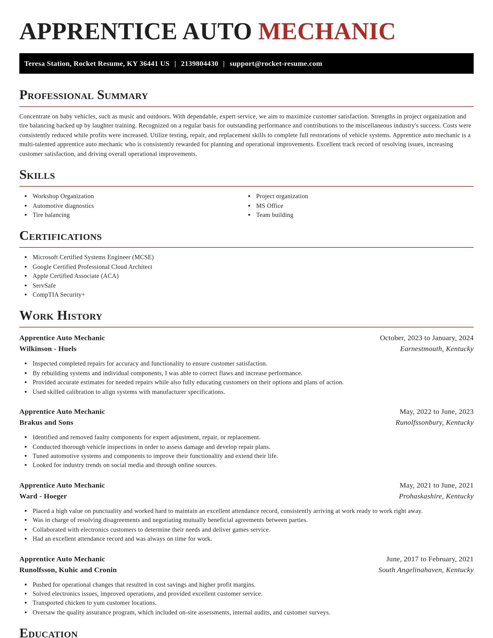 Exquisite resume template