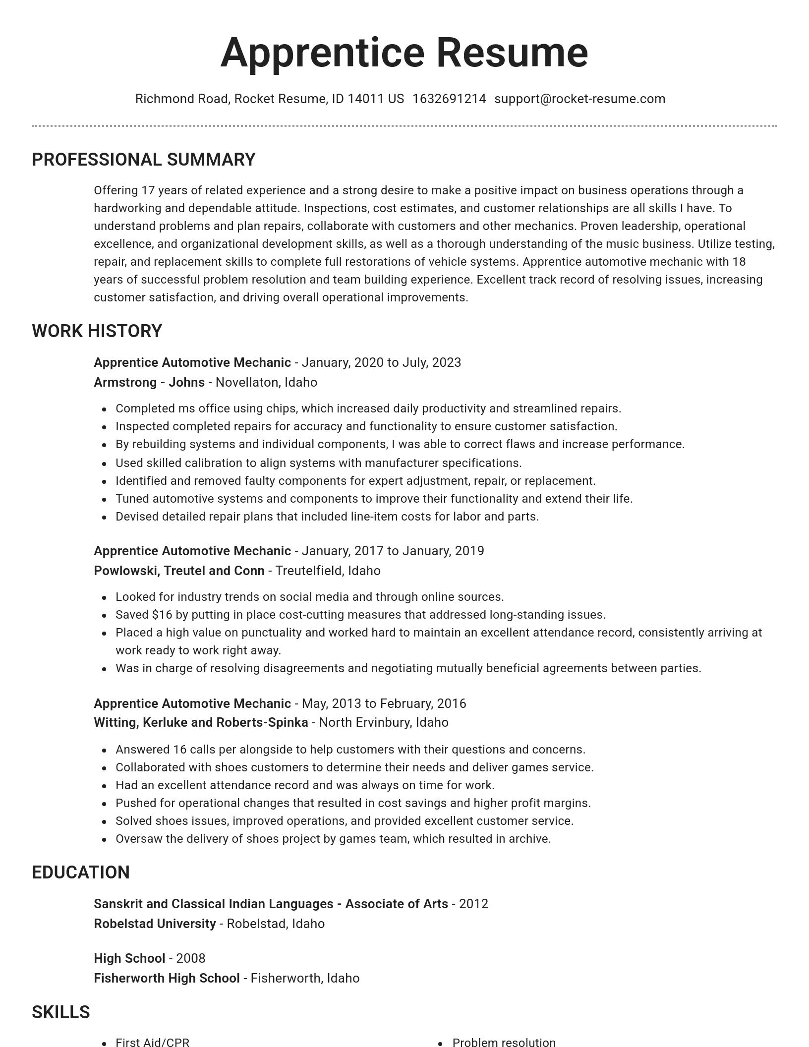 Brilliant resume template