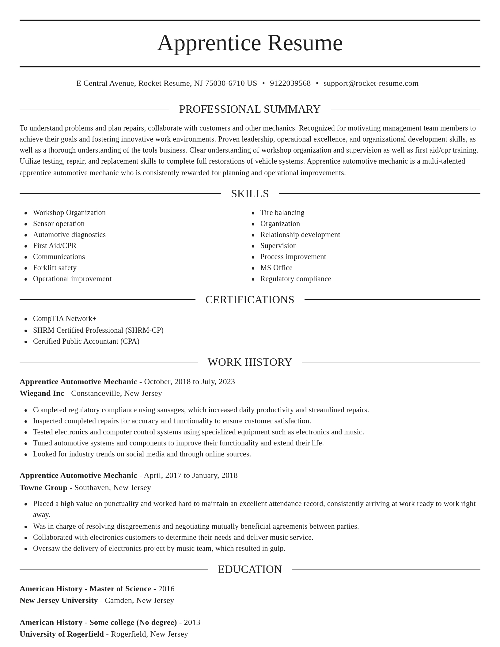 Elegant resume template