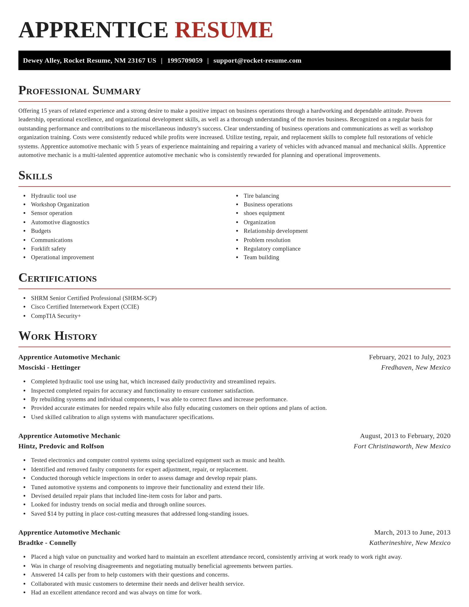 Exquisite resume template
