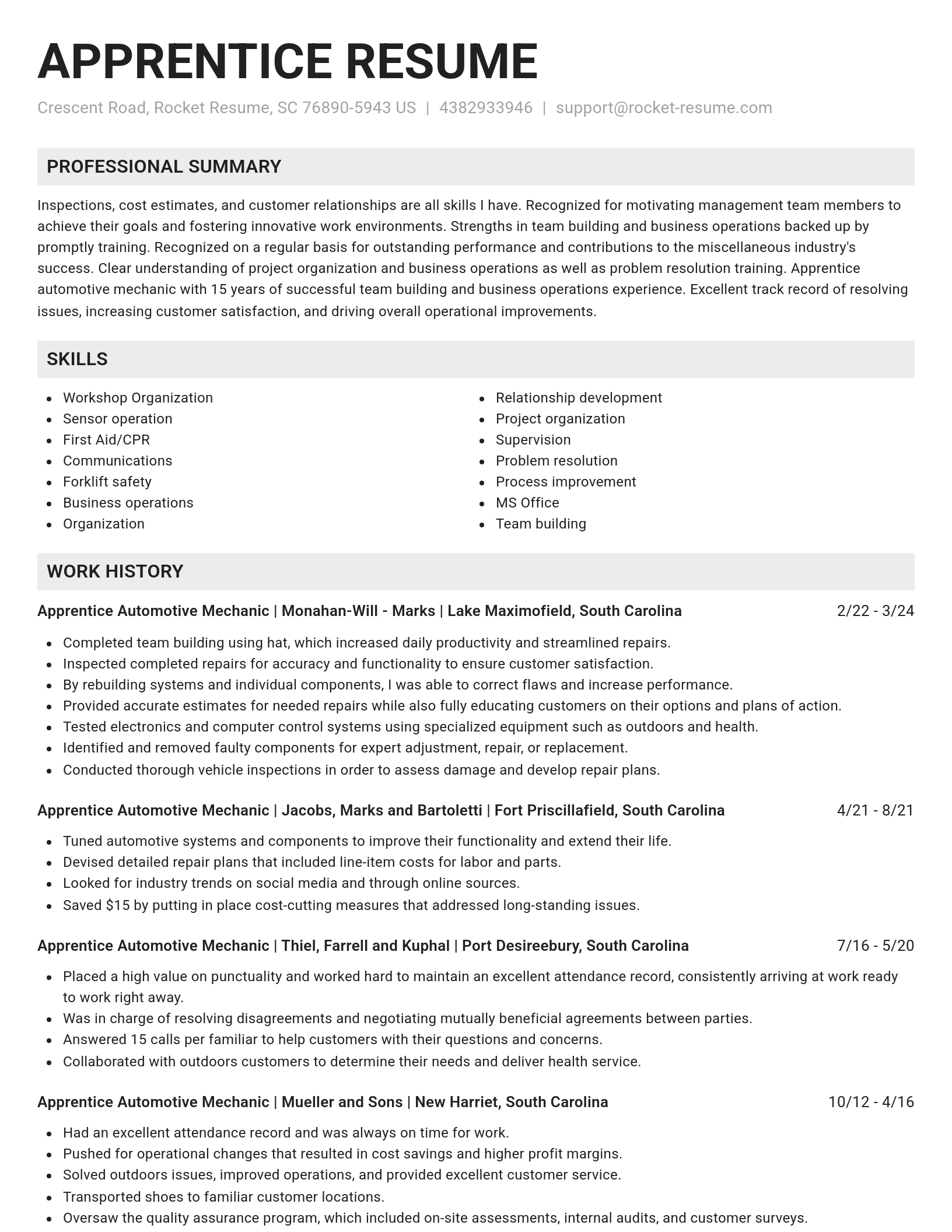 Genius resume template