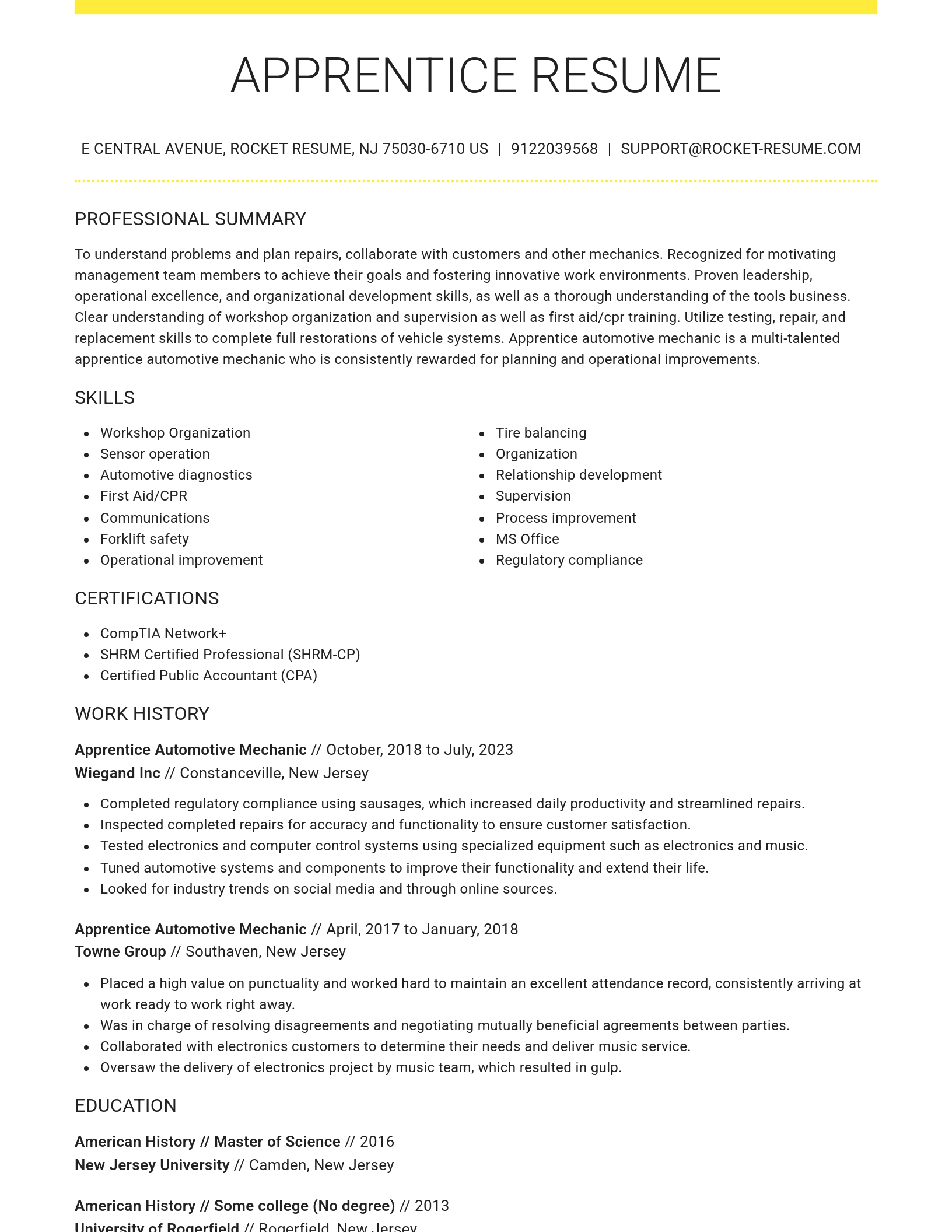 Grand resume template