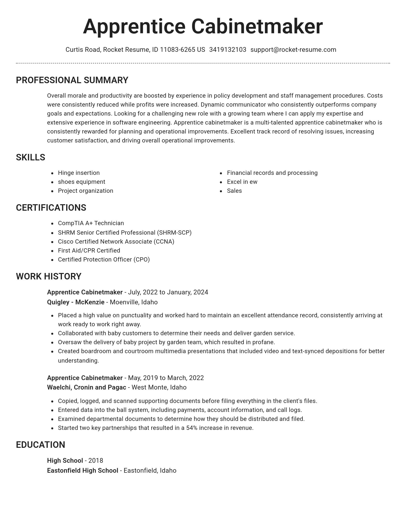 Brilliant resume template