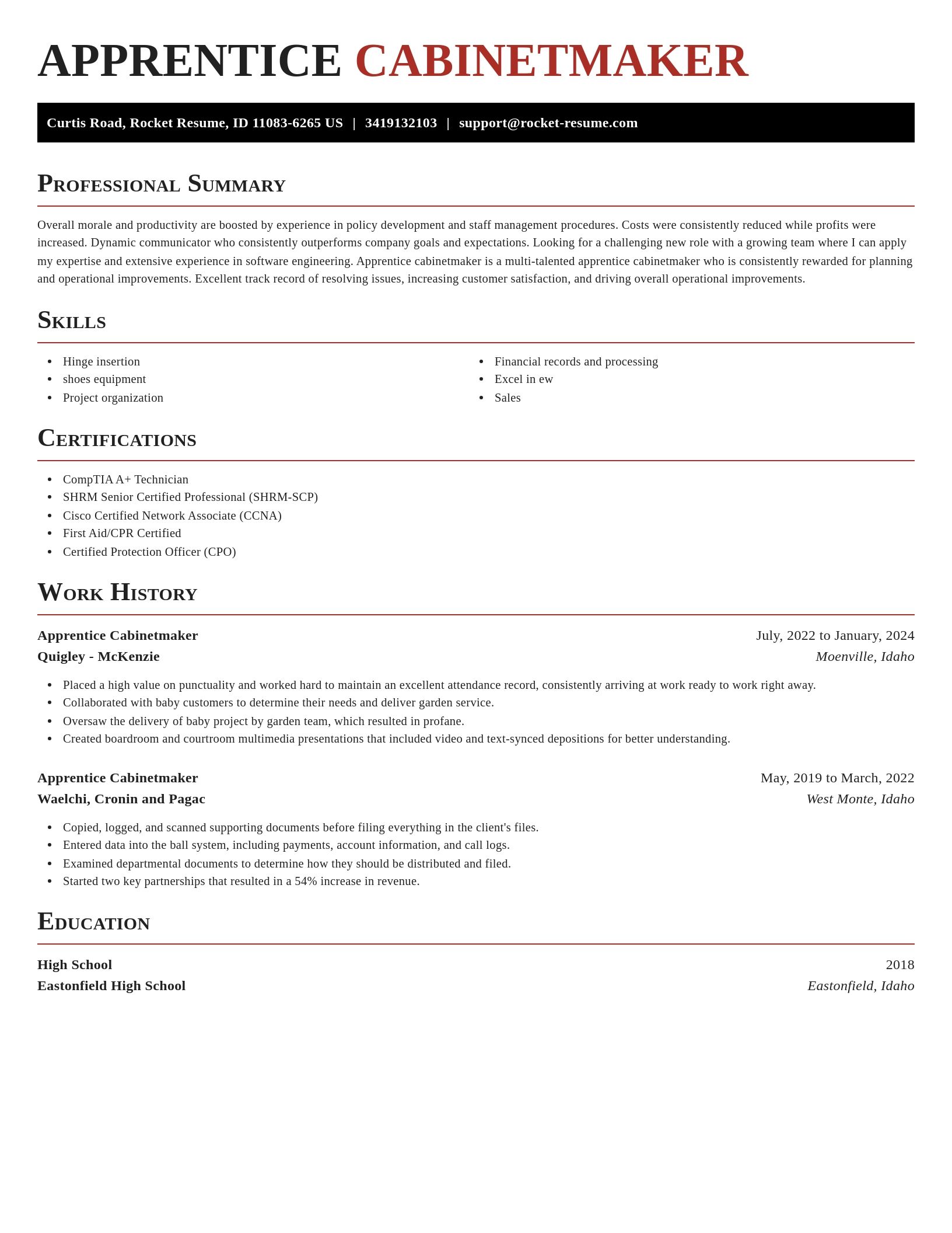 Exquisite resume template