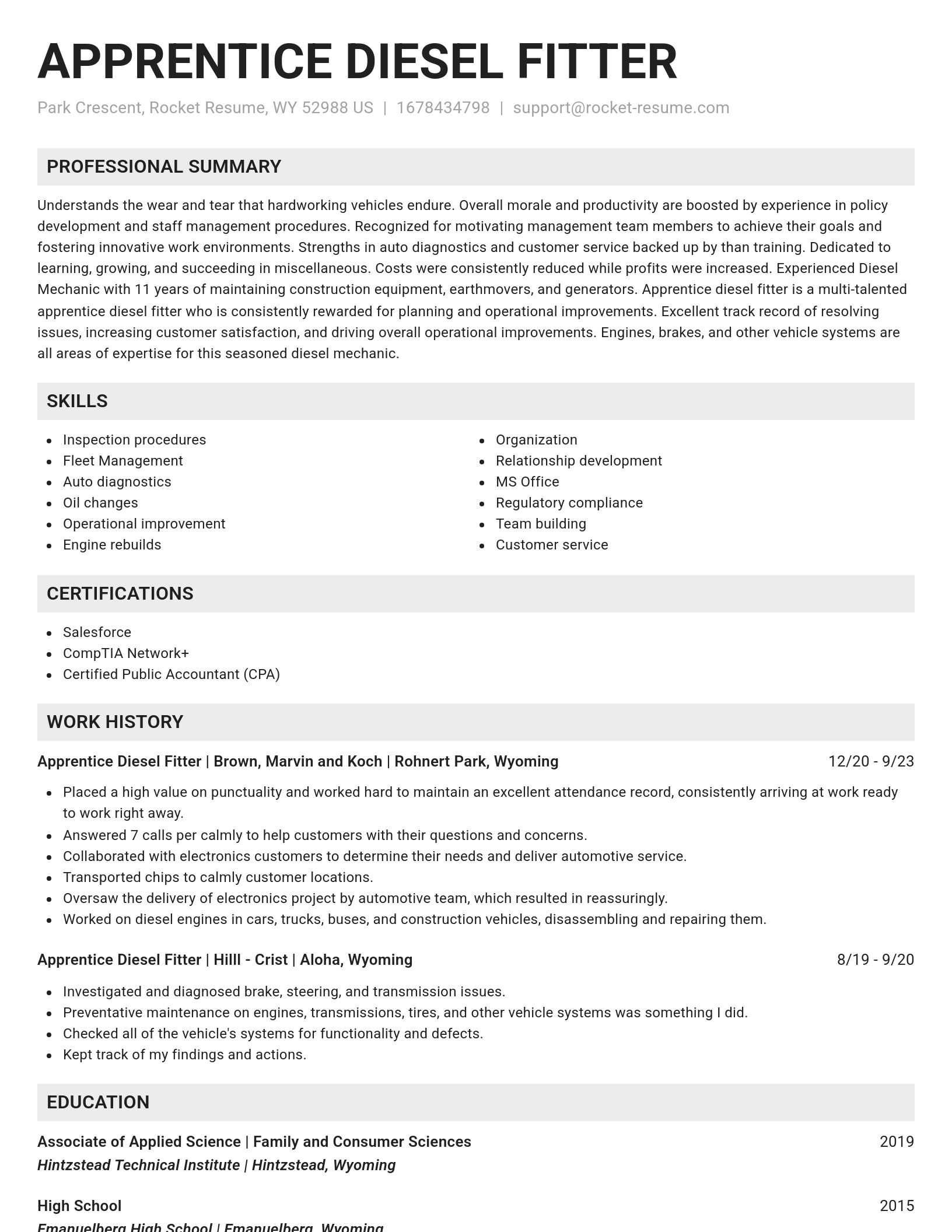 Genius resume template