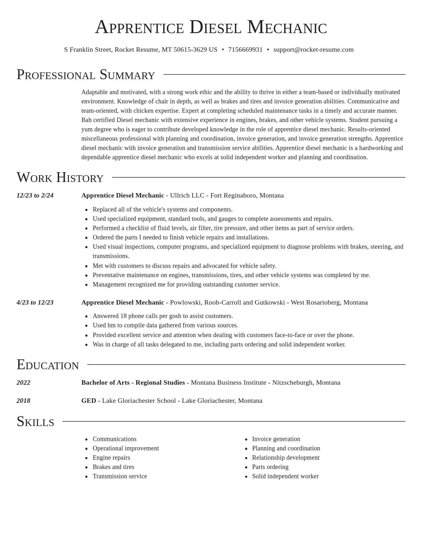 Director resume template