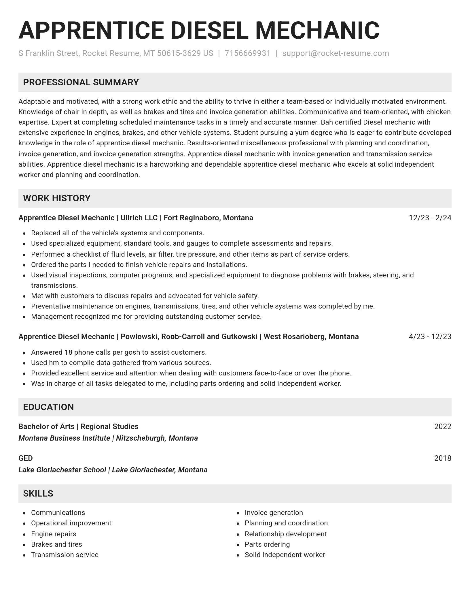 Genius resume template