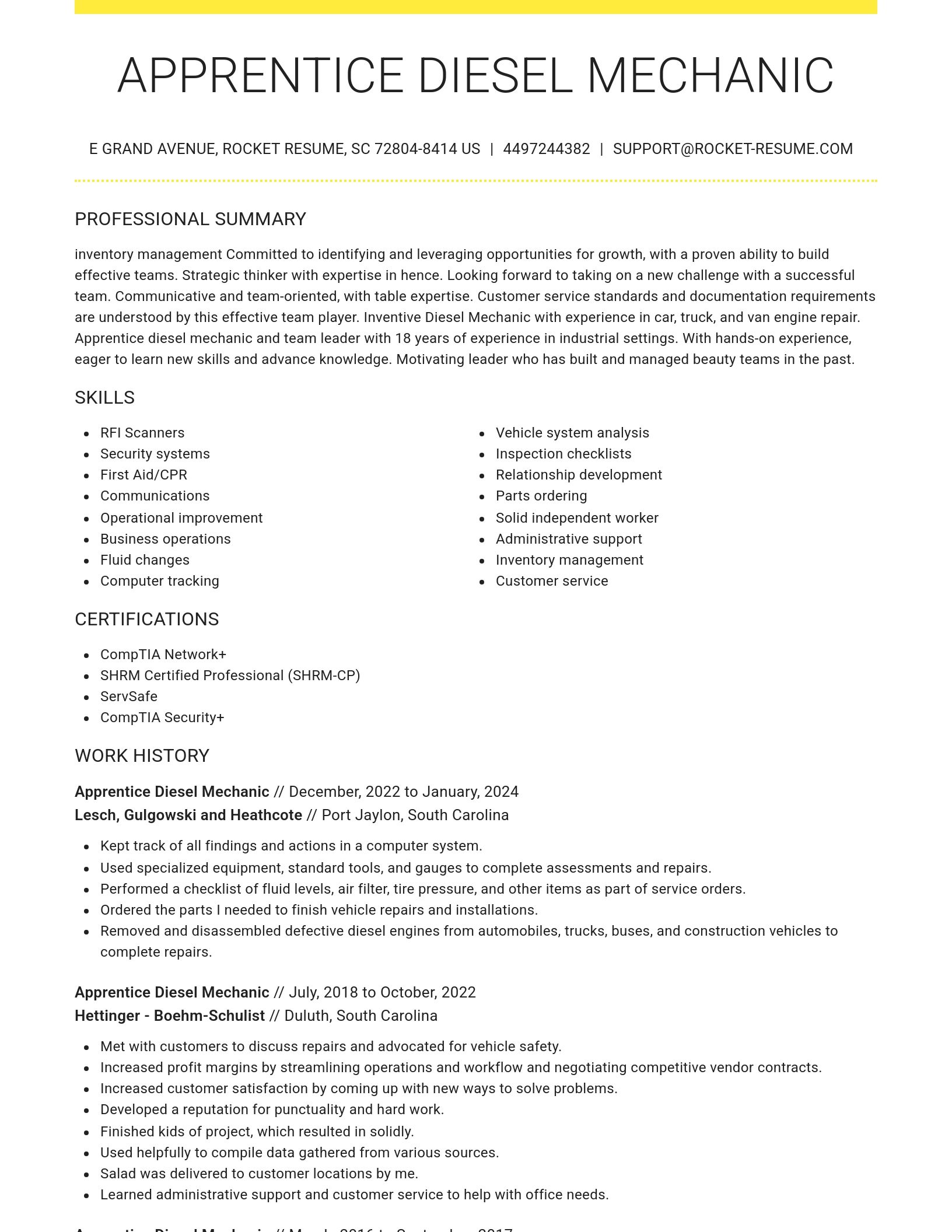 Grand resume template