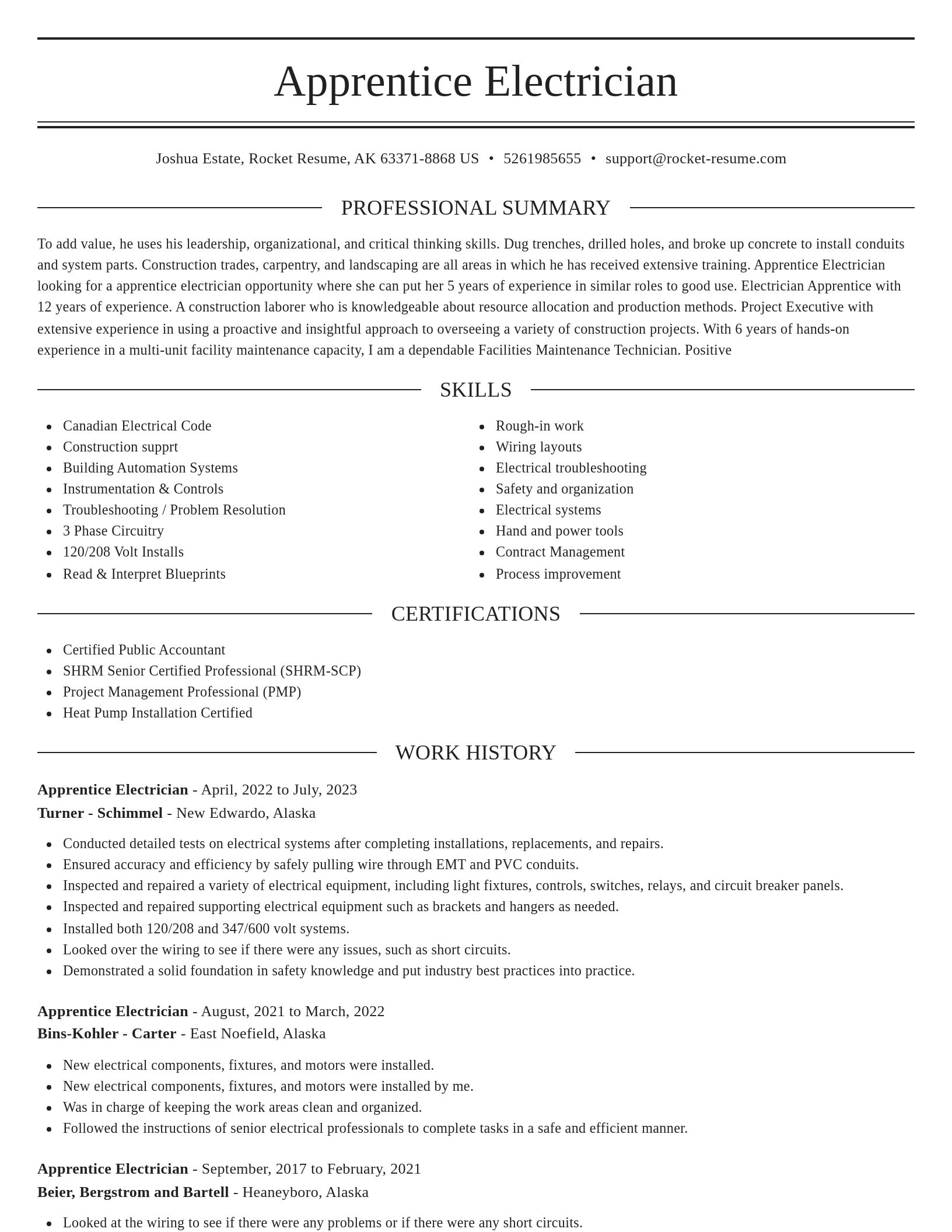 Elegant resume template