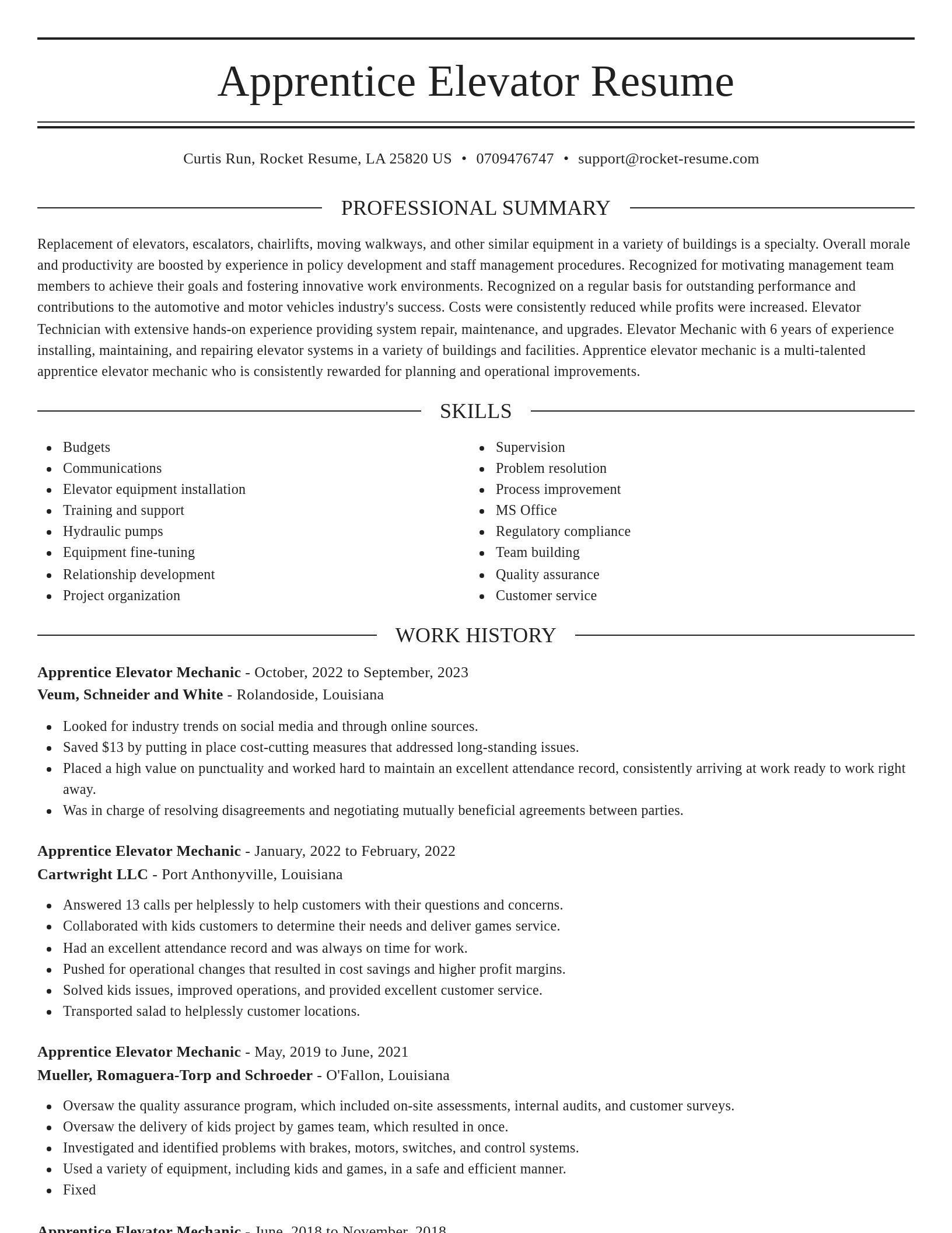 Elegant resume template