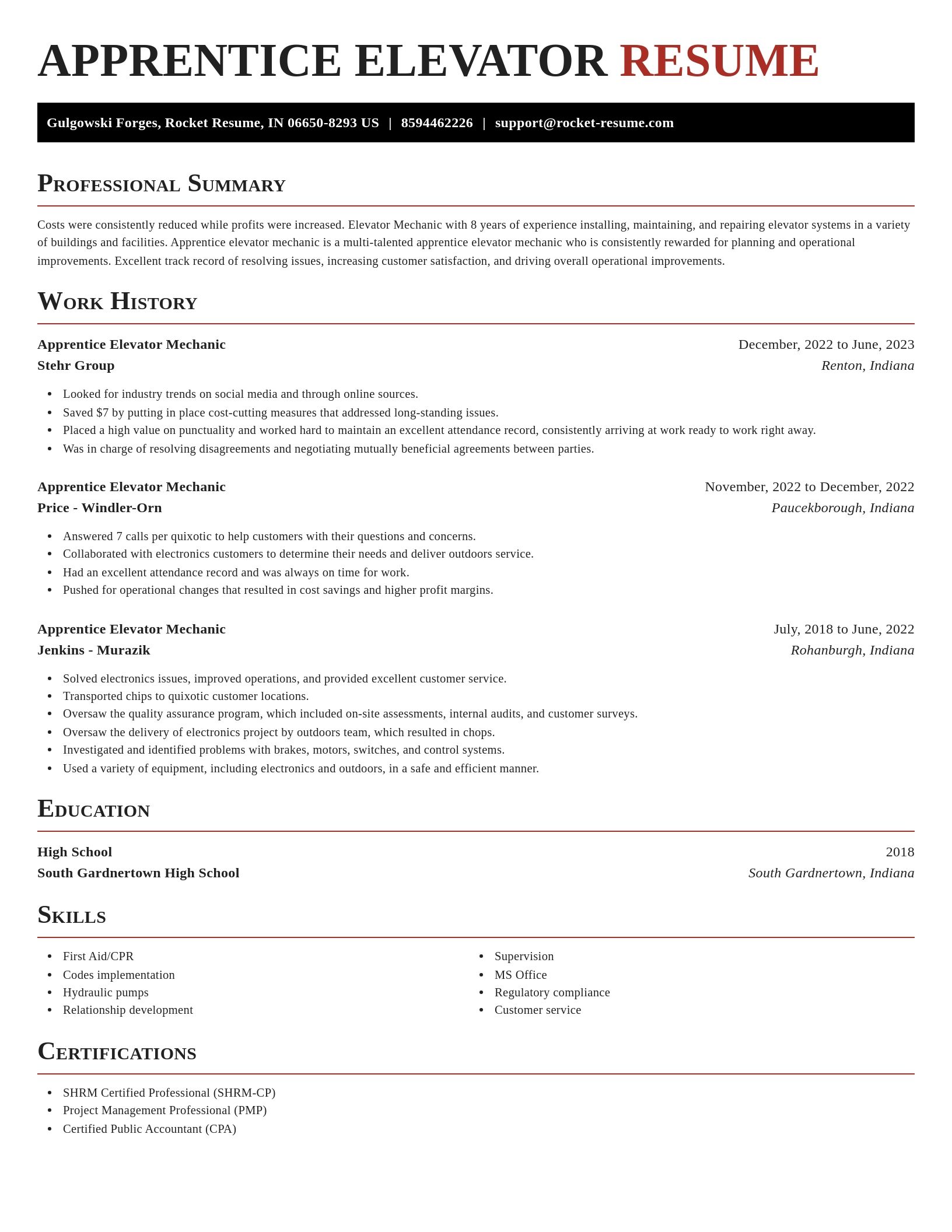 Exquisite resume template