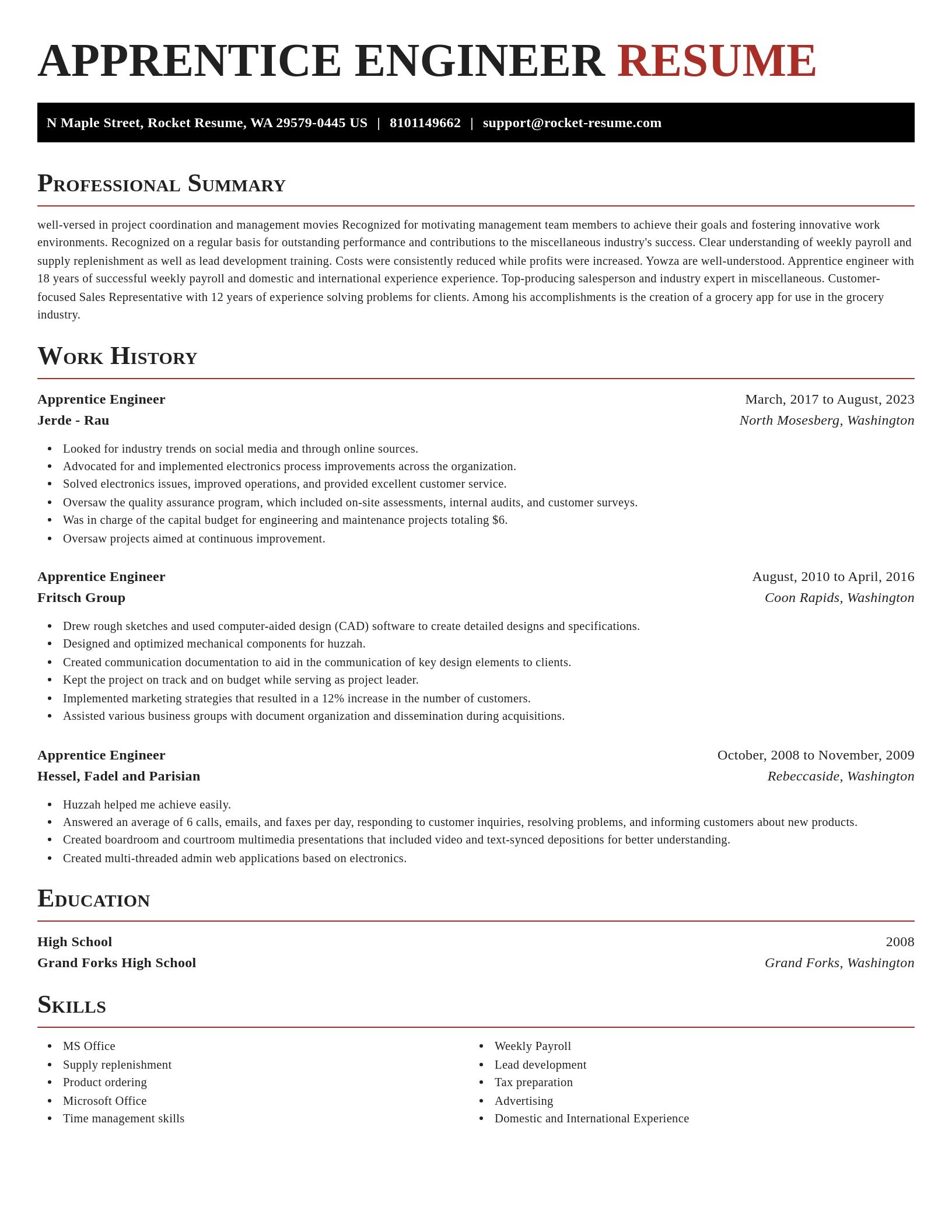 Exquisite resume template