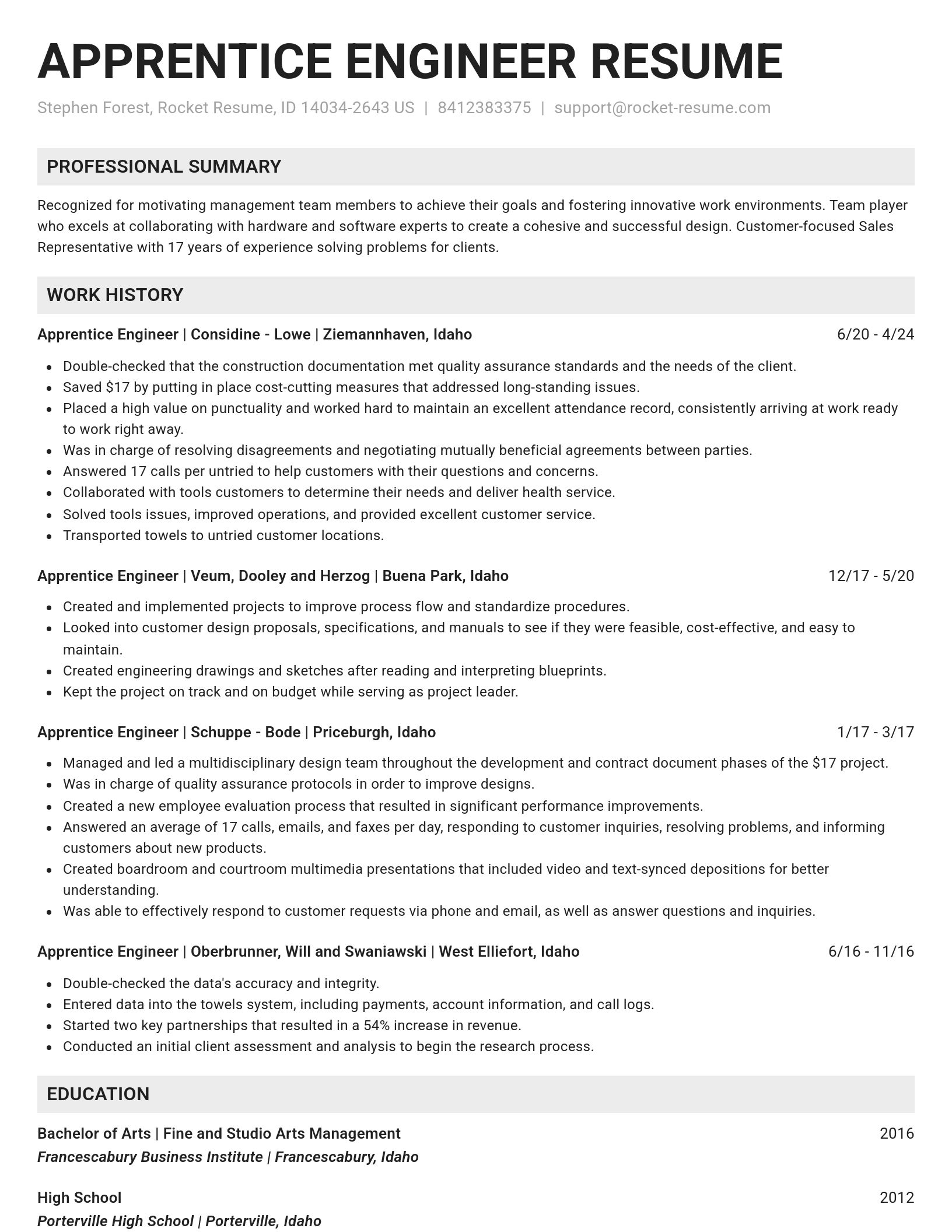 Genius resume template