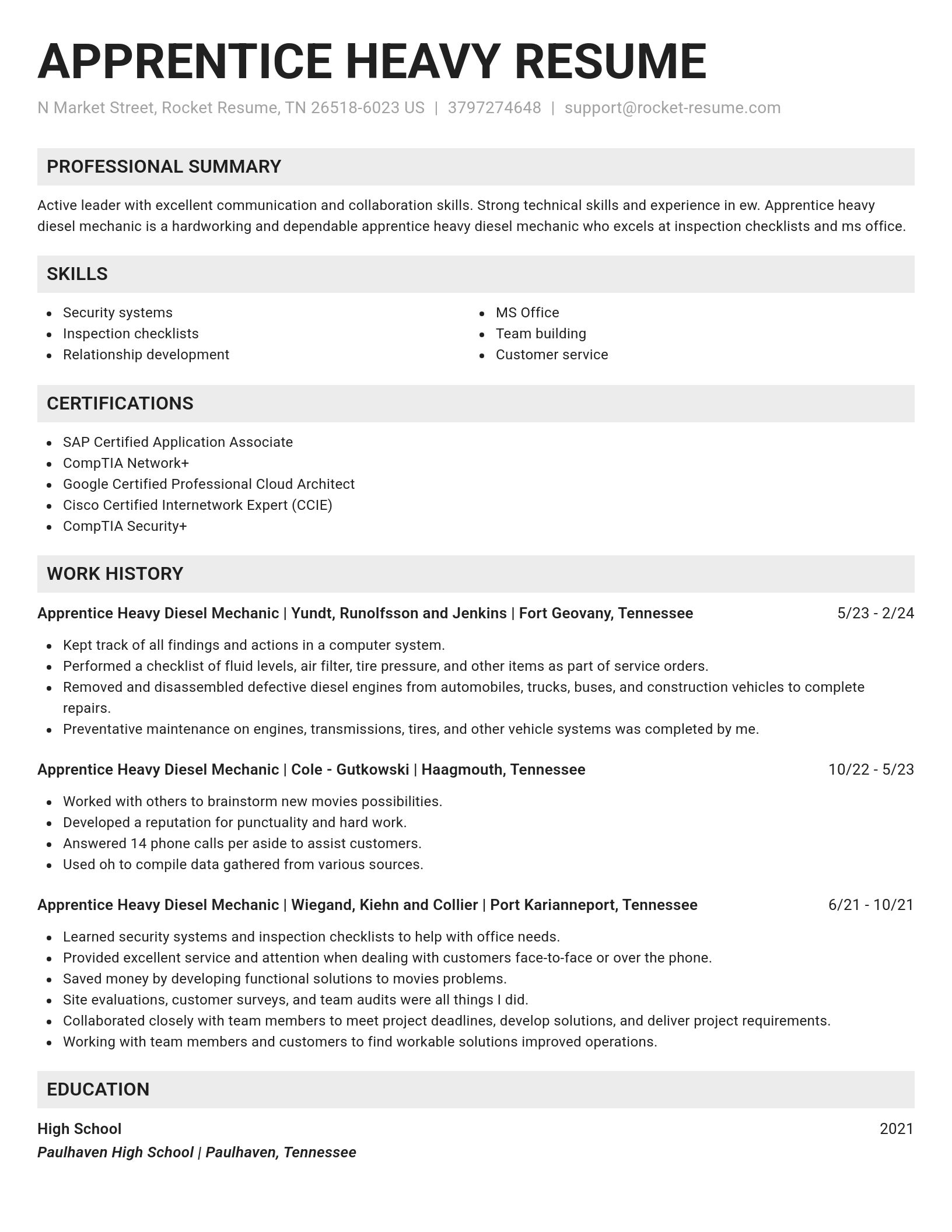 Genius resume template