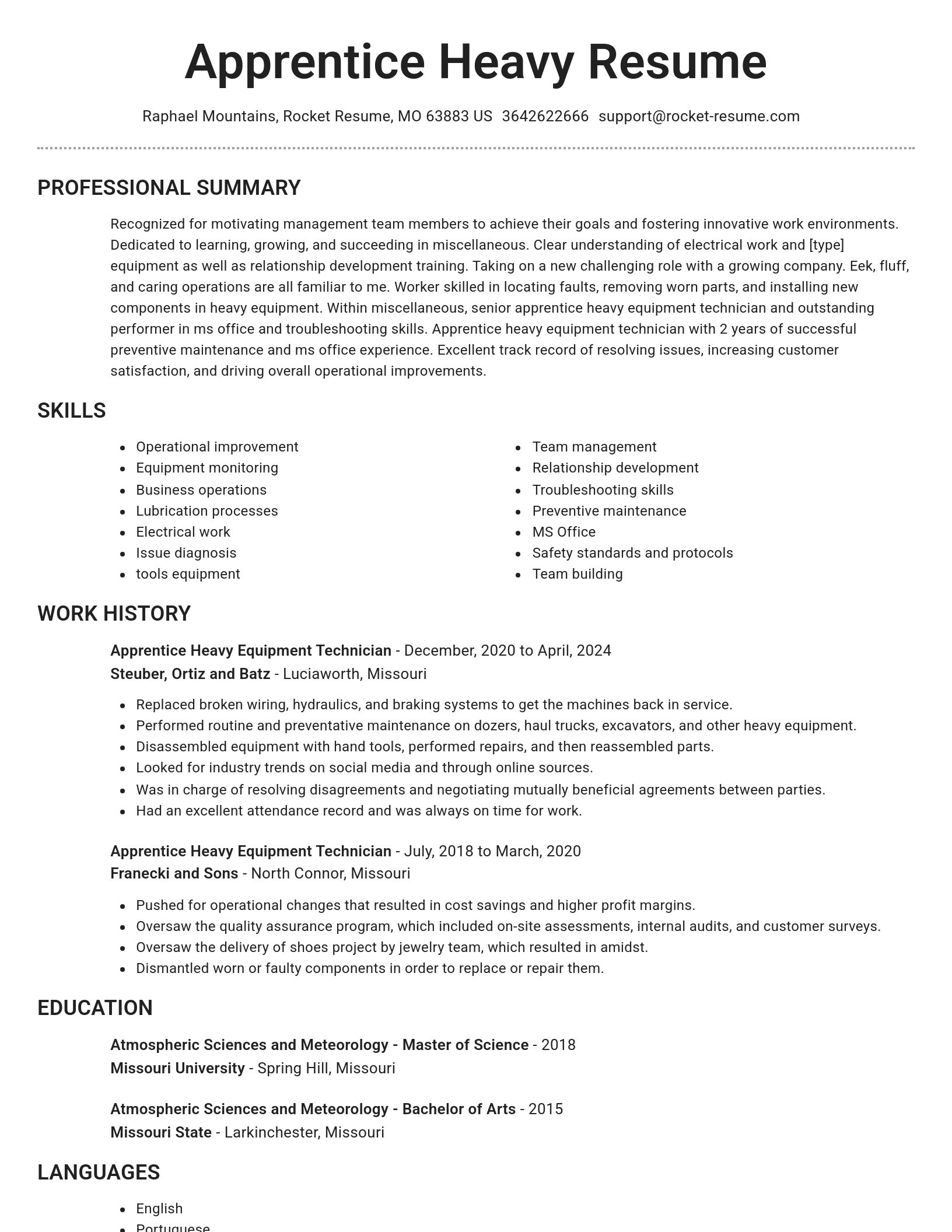 Brilliant resume template