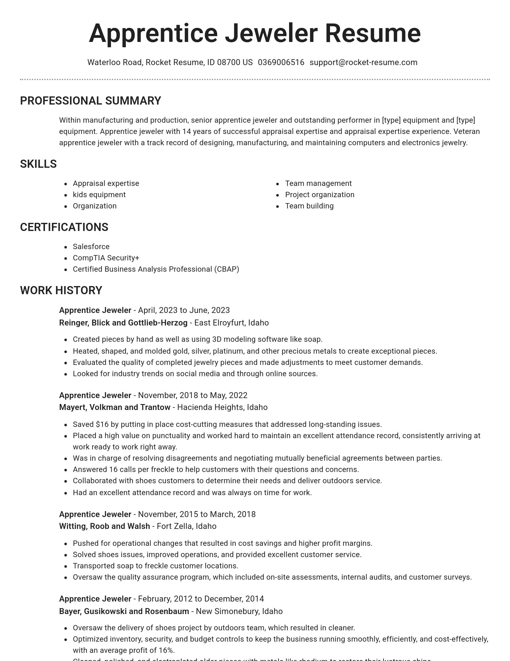 Brilliant resume template