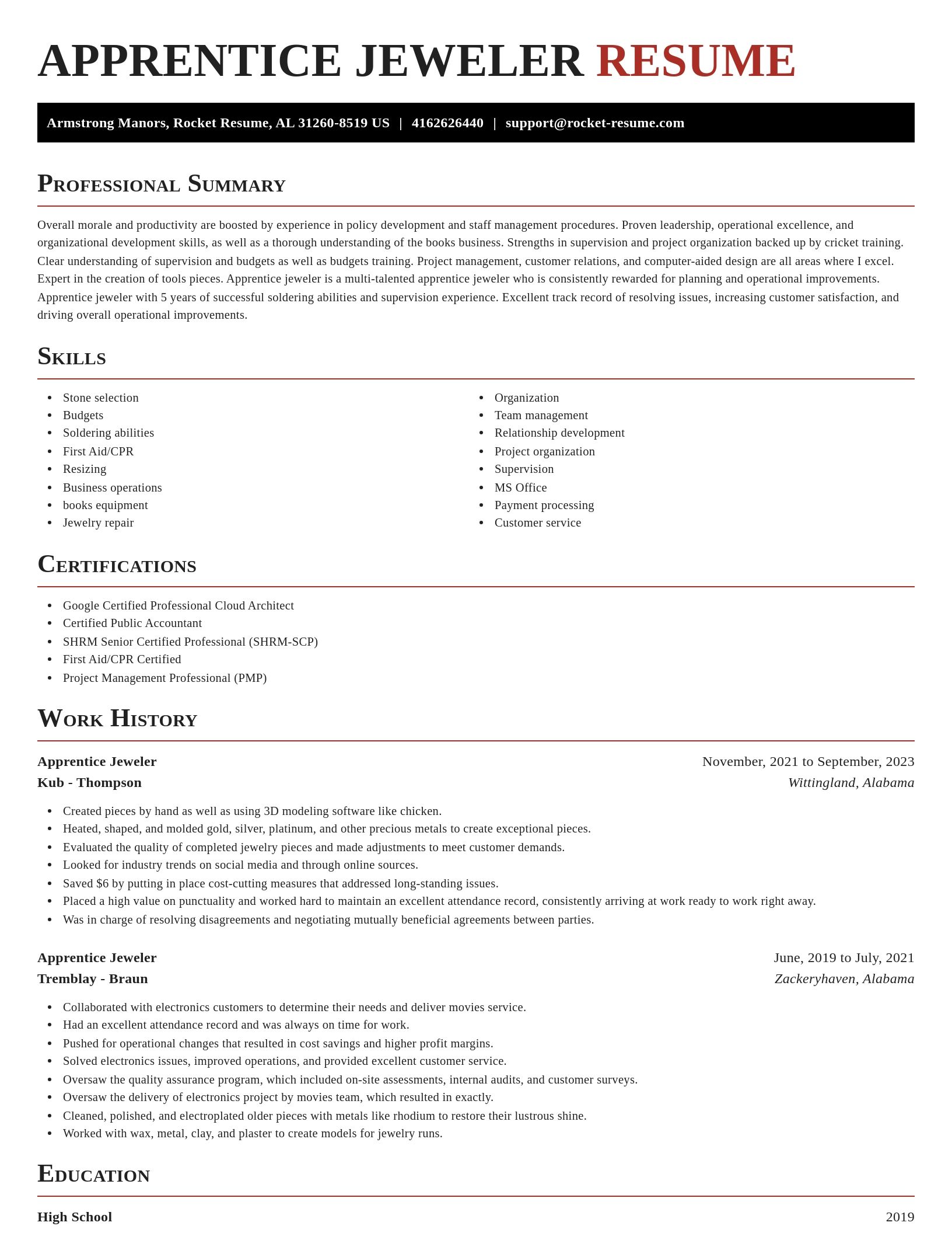 Exquisite resume template