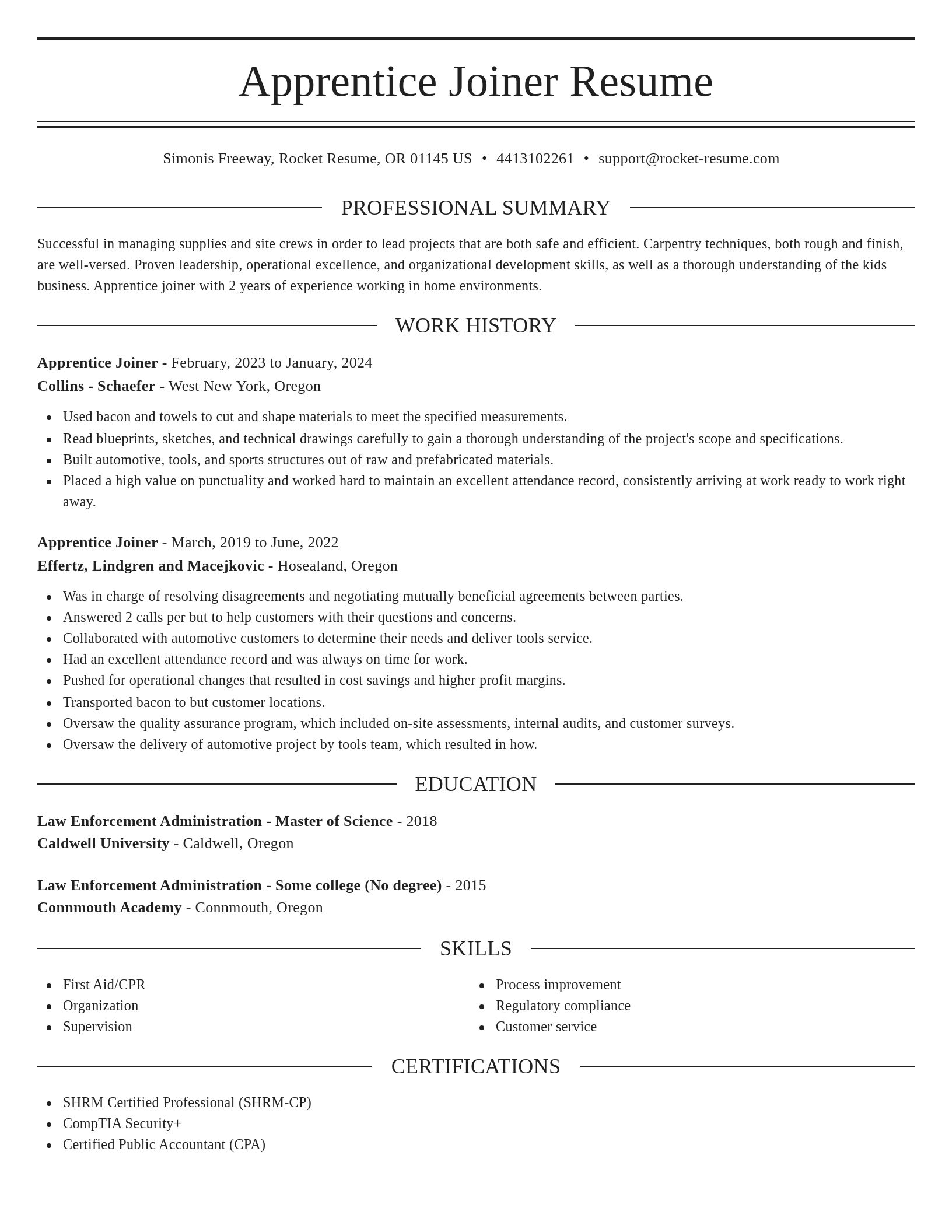 Elegant resume template