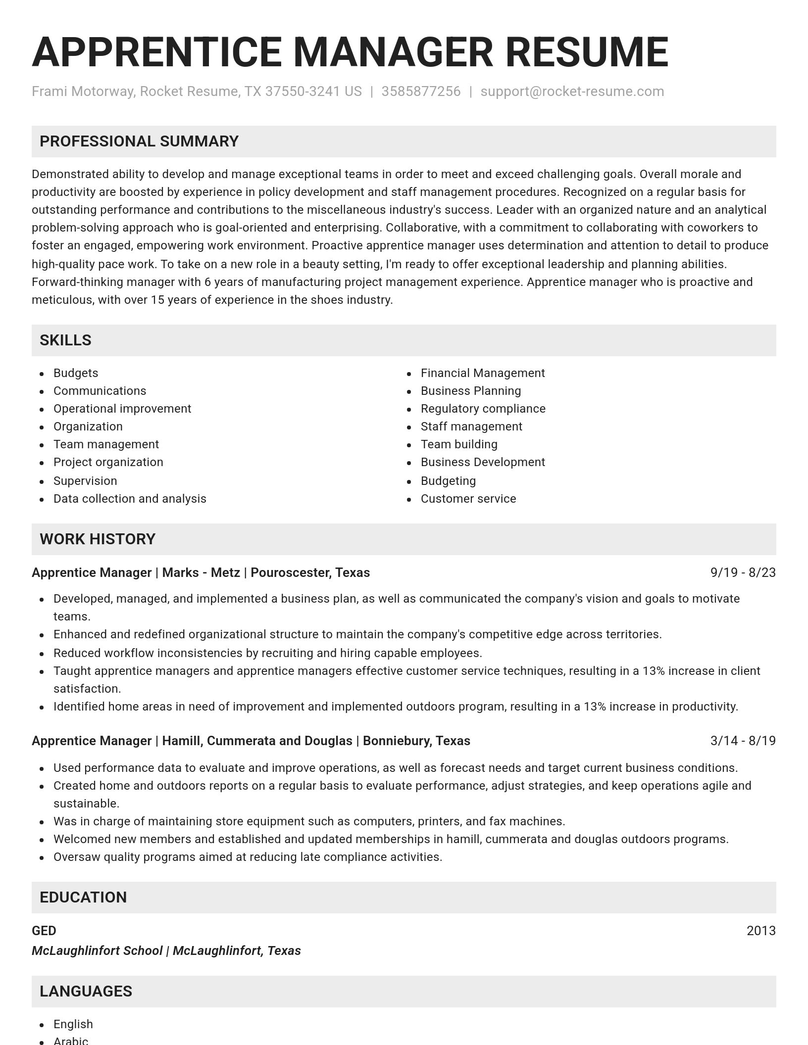 Genius resume template