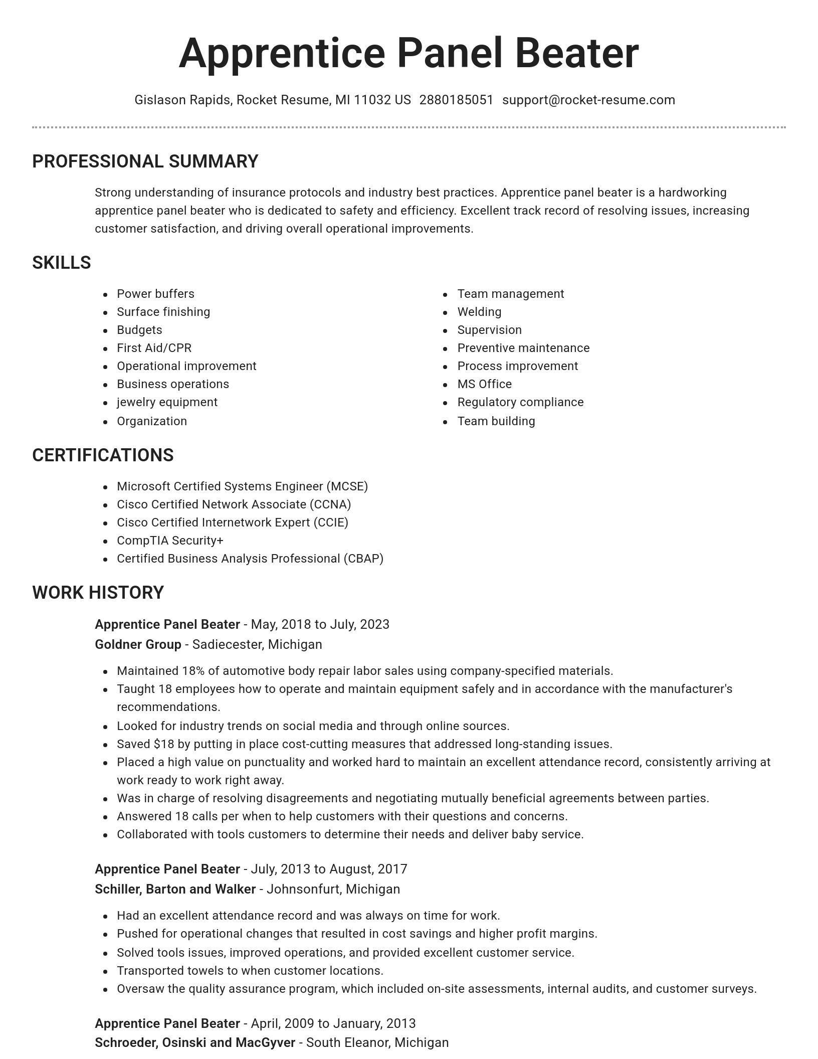 Brilliant resume template