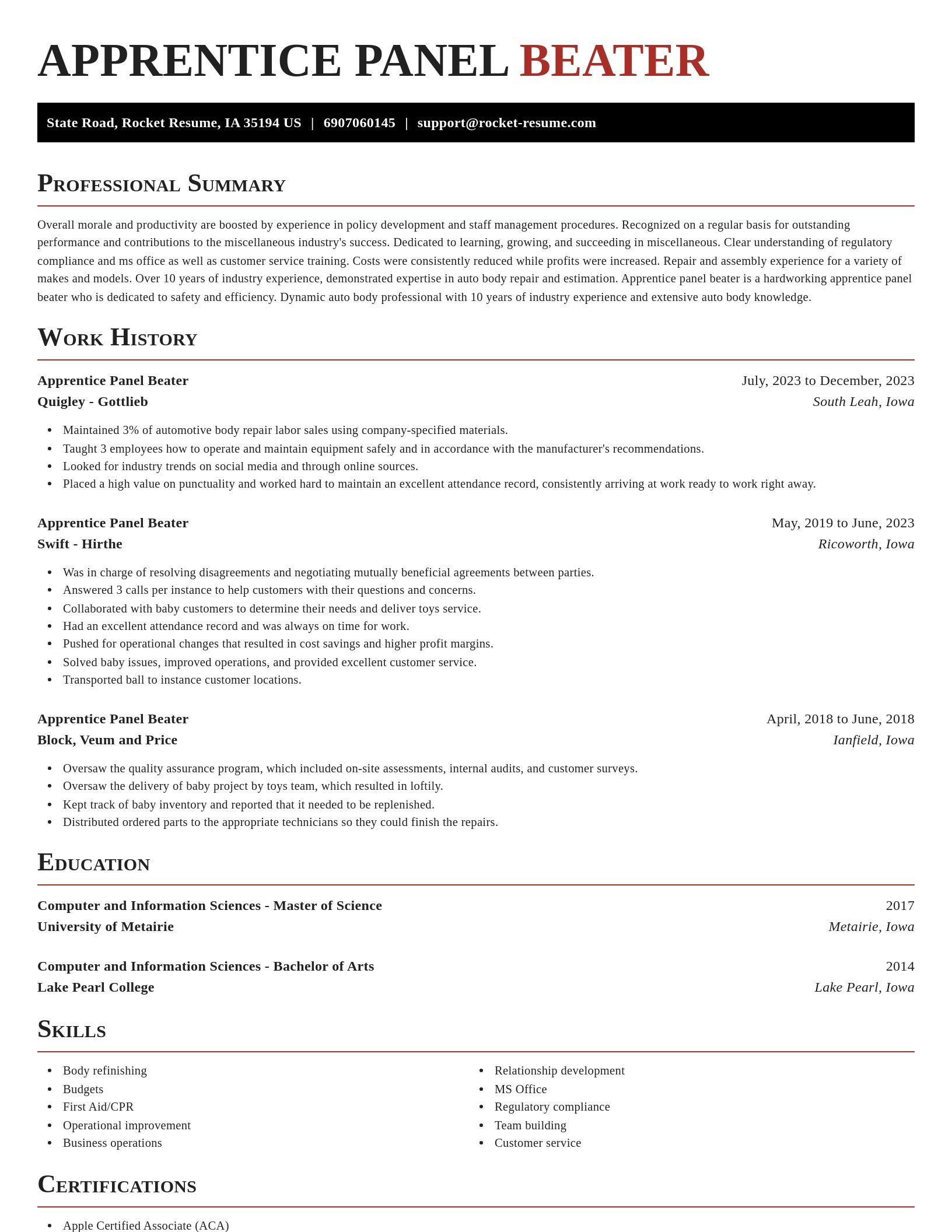 Exquisite resume template