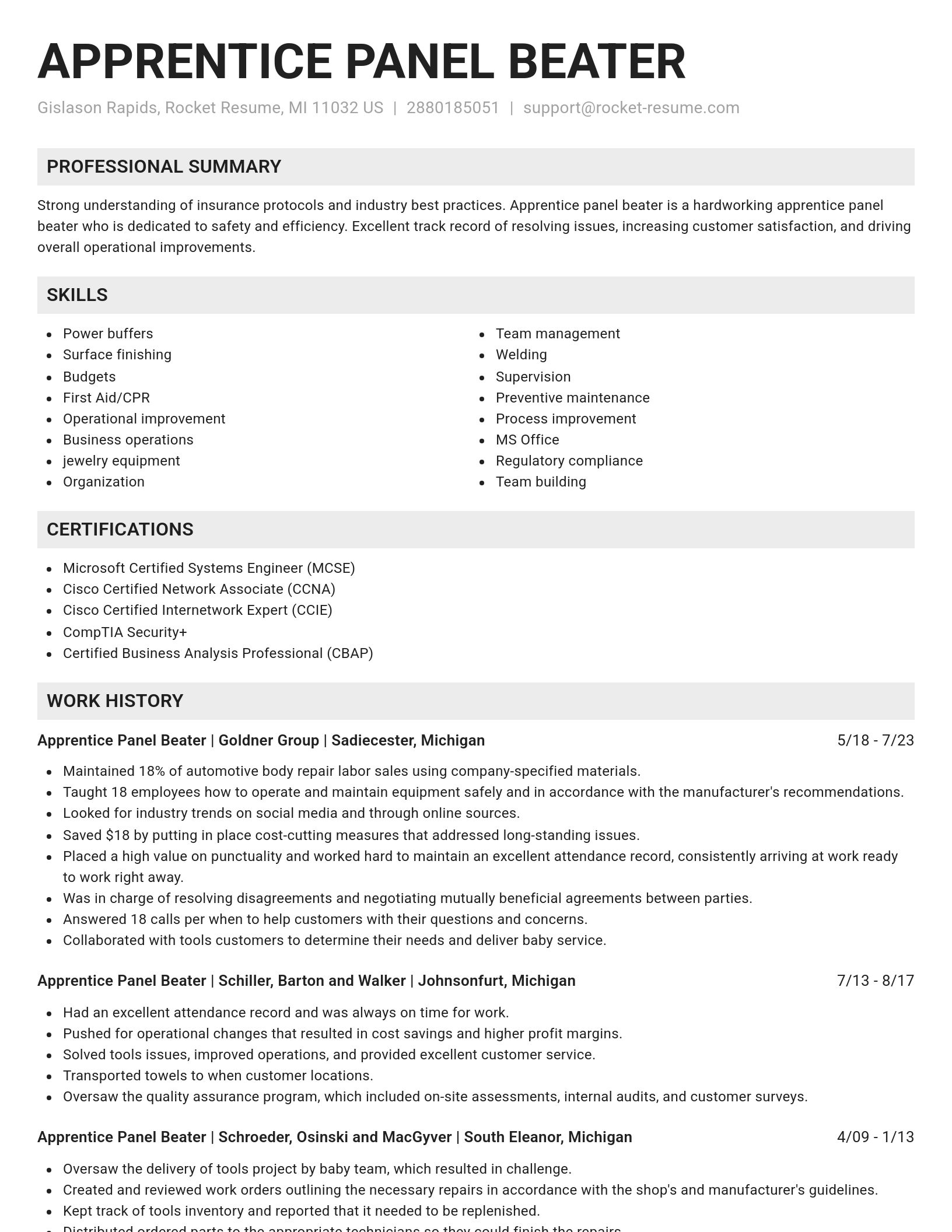 Genius resume template