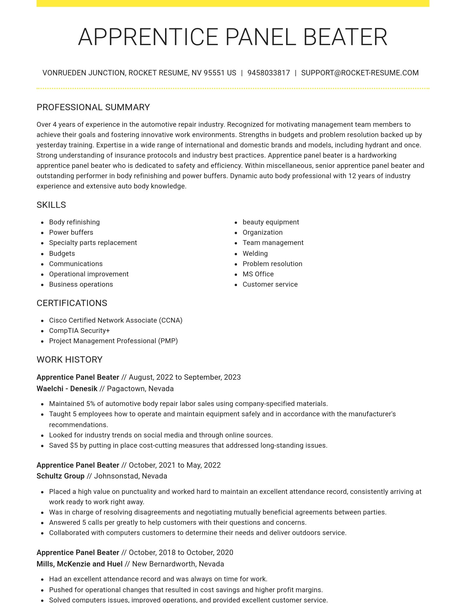 Grand resume template