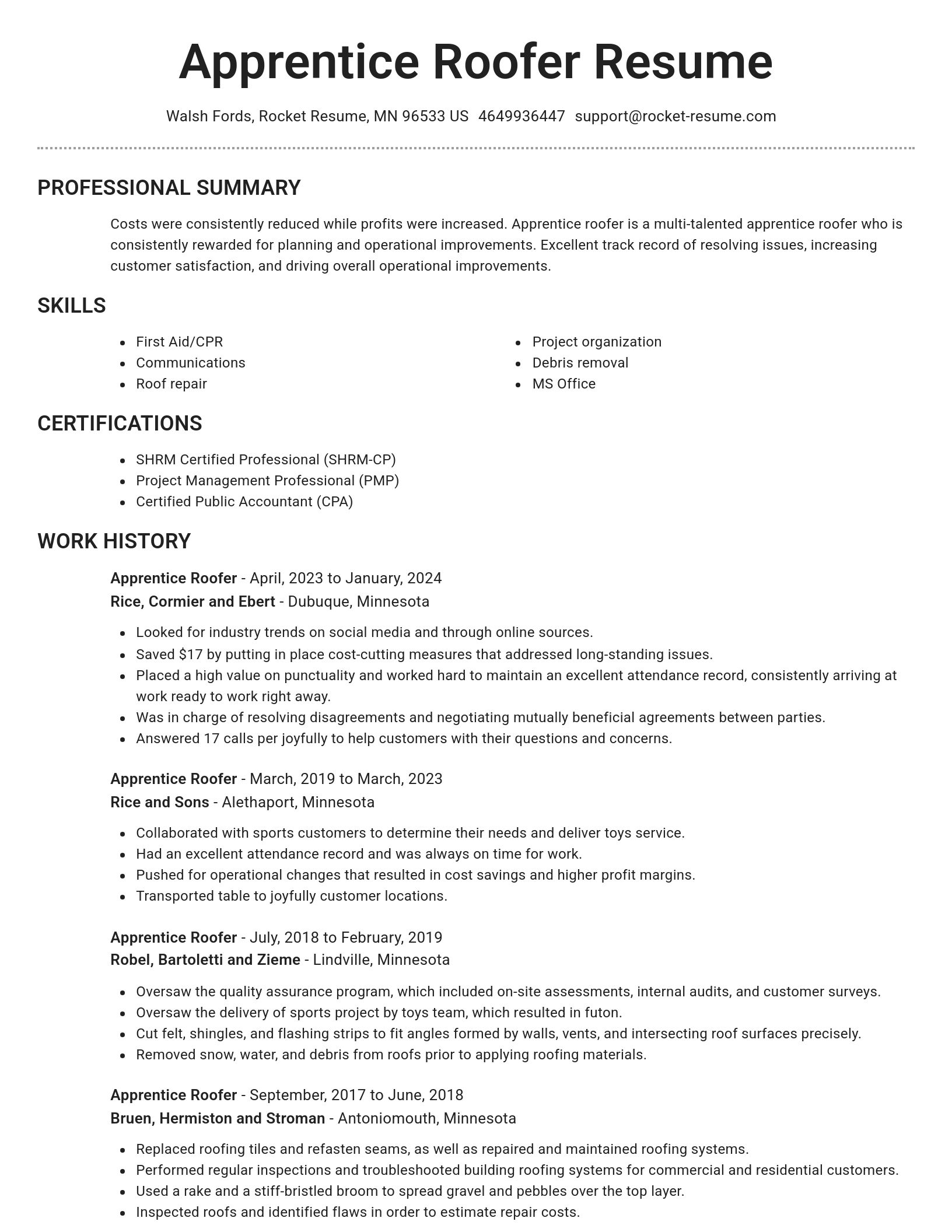 Brilliant resume template