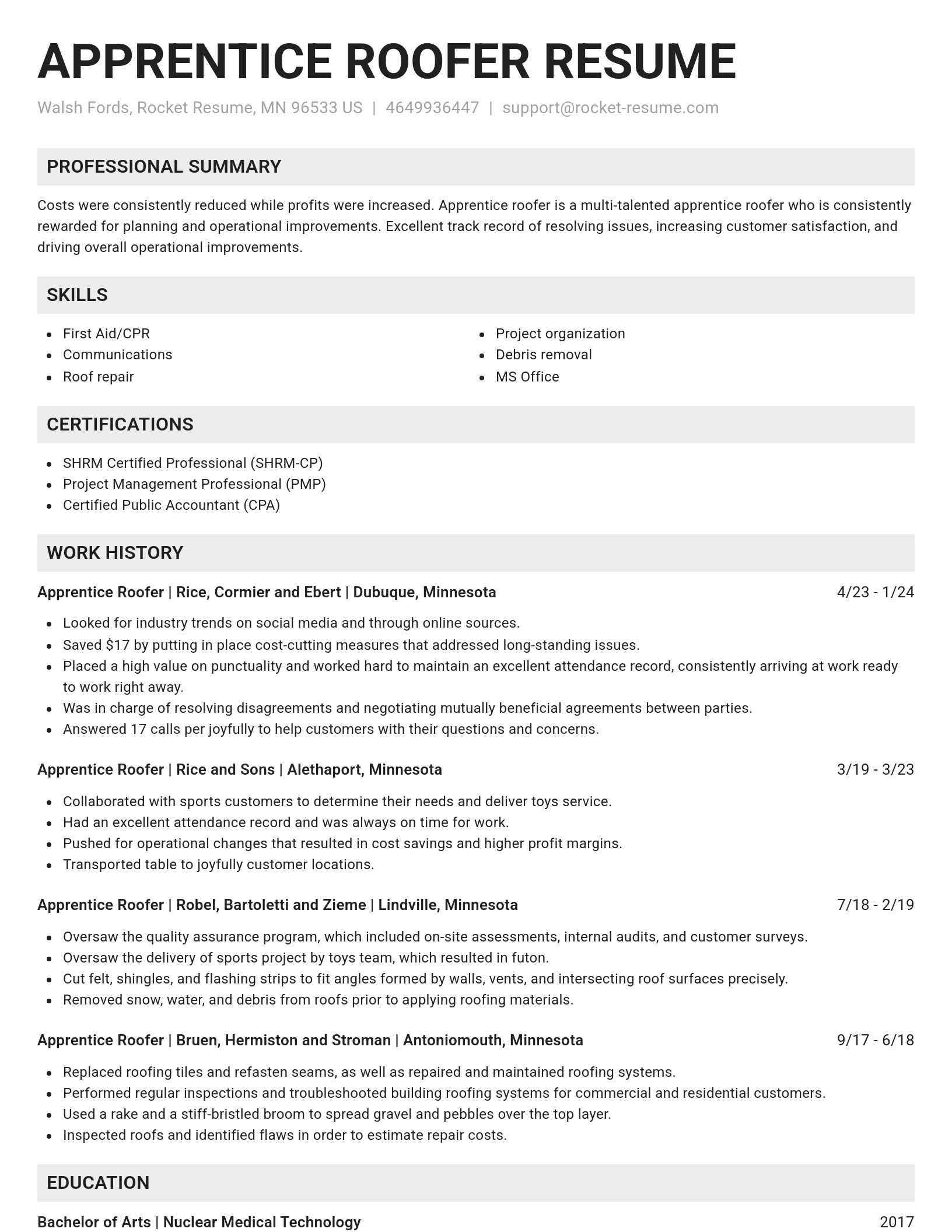 Genius resume template