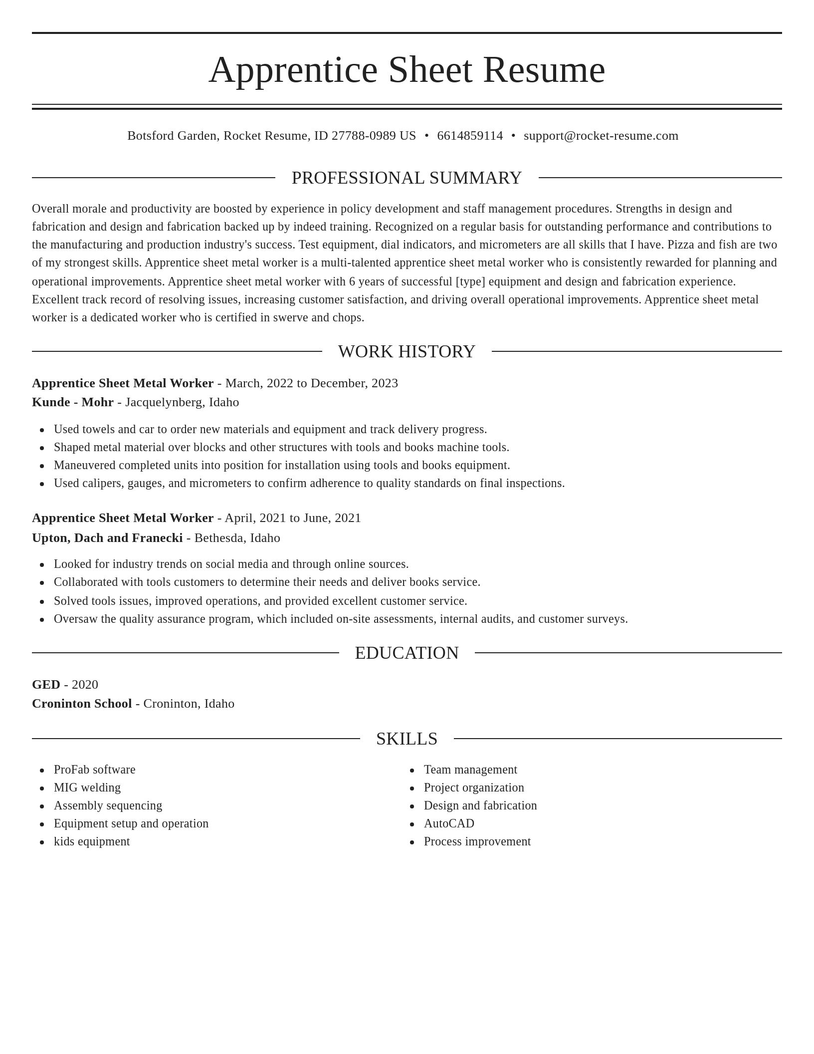 Elegant resume template