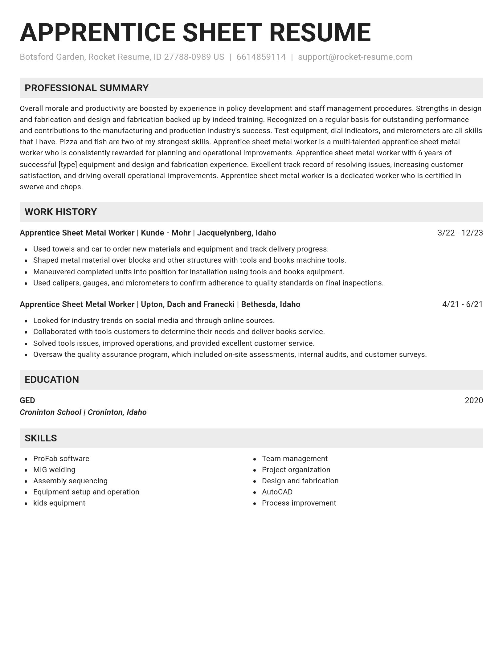 Genius resume template