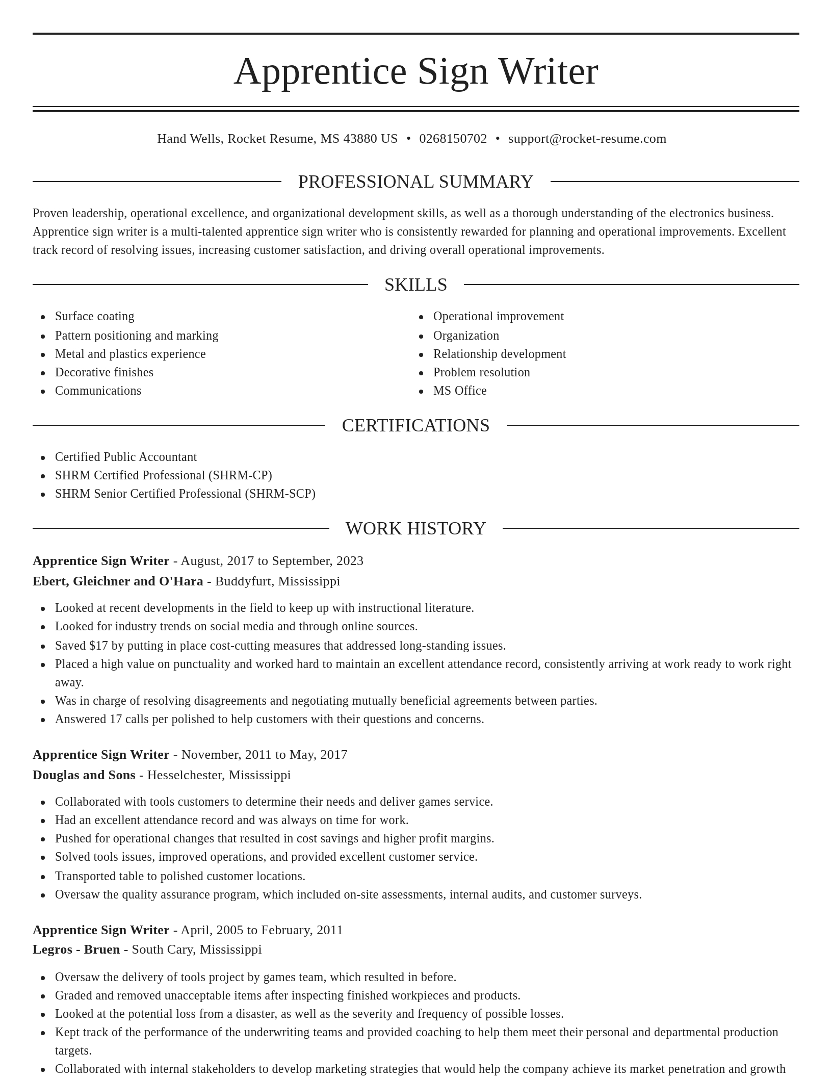 Elegant resume template