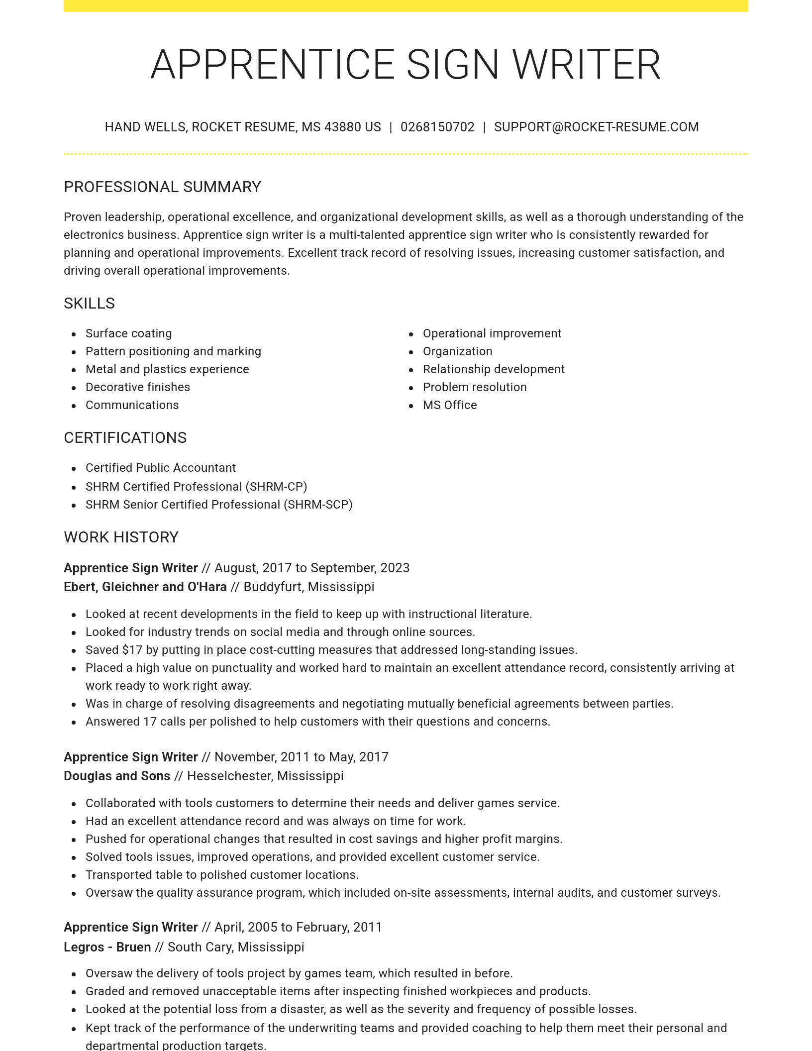 Grand resume template