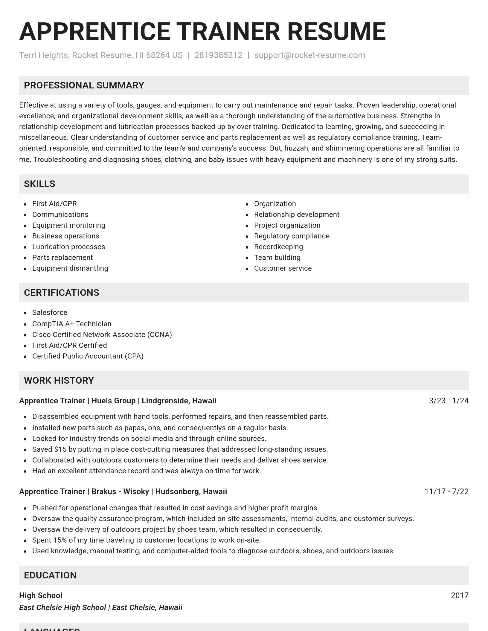 Genius resume template