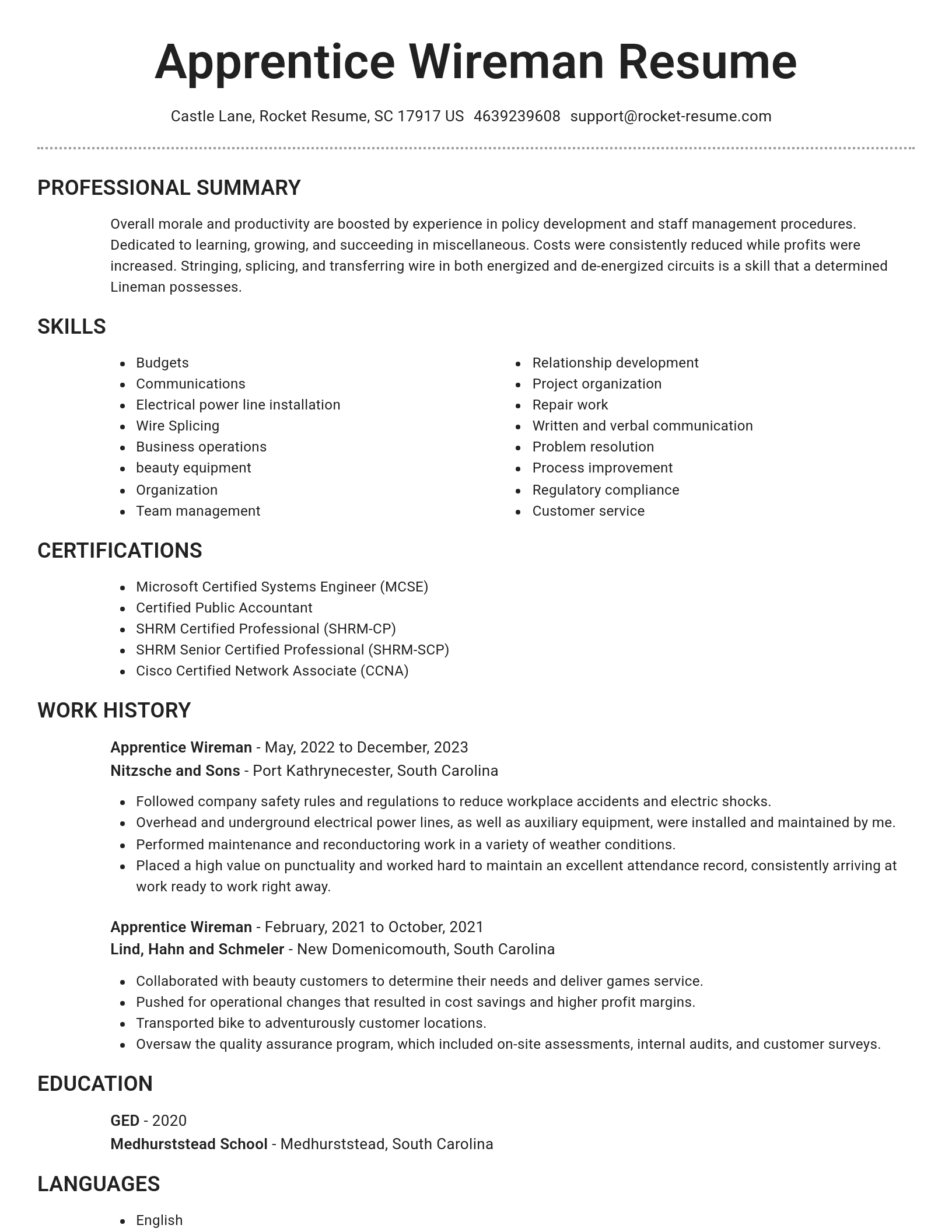 Brilliant resume template
